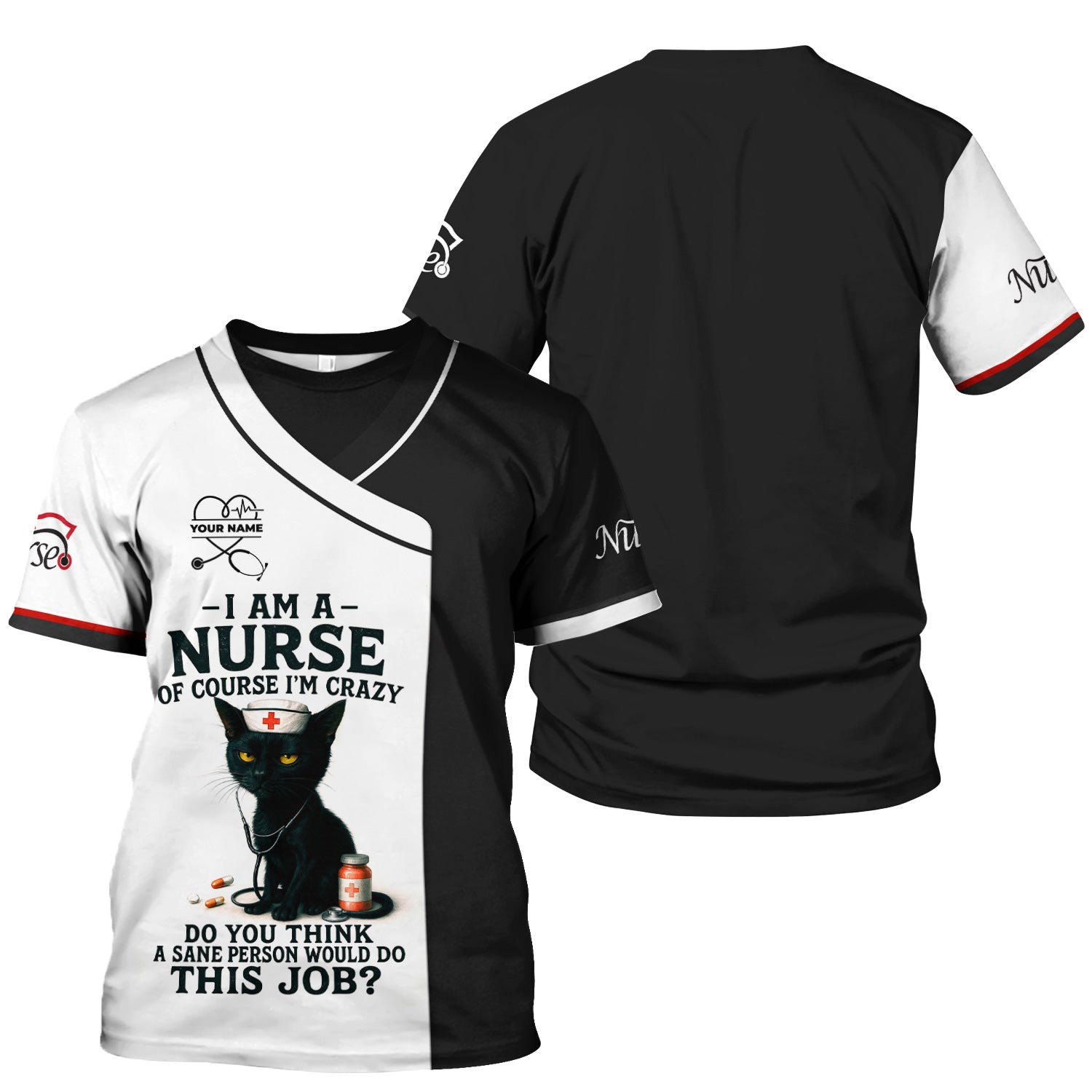 Personalized Funny Nurse T-Shirt - Gift Ideas for Nurses - Women’s CNA Shirts With Custom Name
