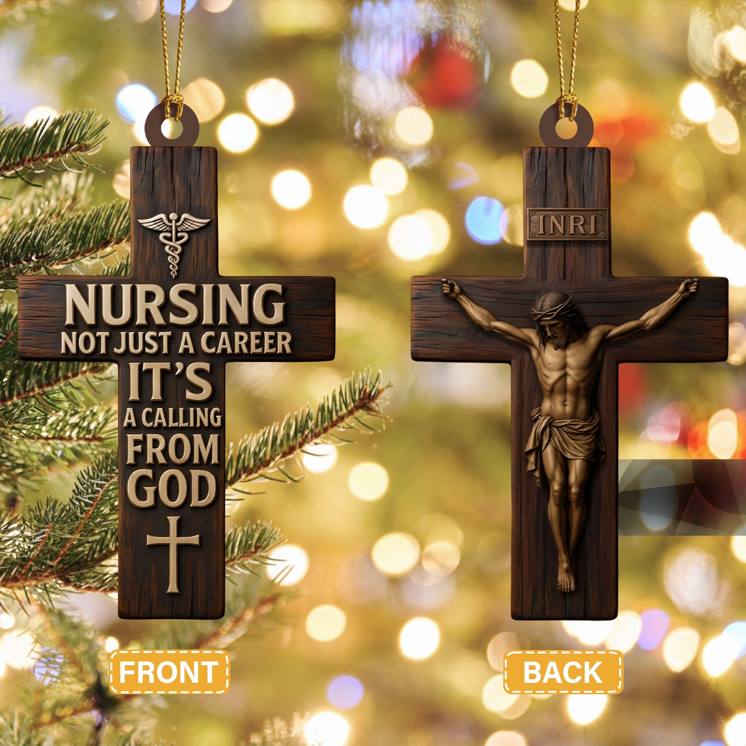 Christian Nurse Cross Ornament - Nursing Not Just a Career It’s a Calling from God - Religious Christmas Tree Decor Gift