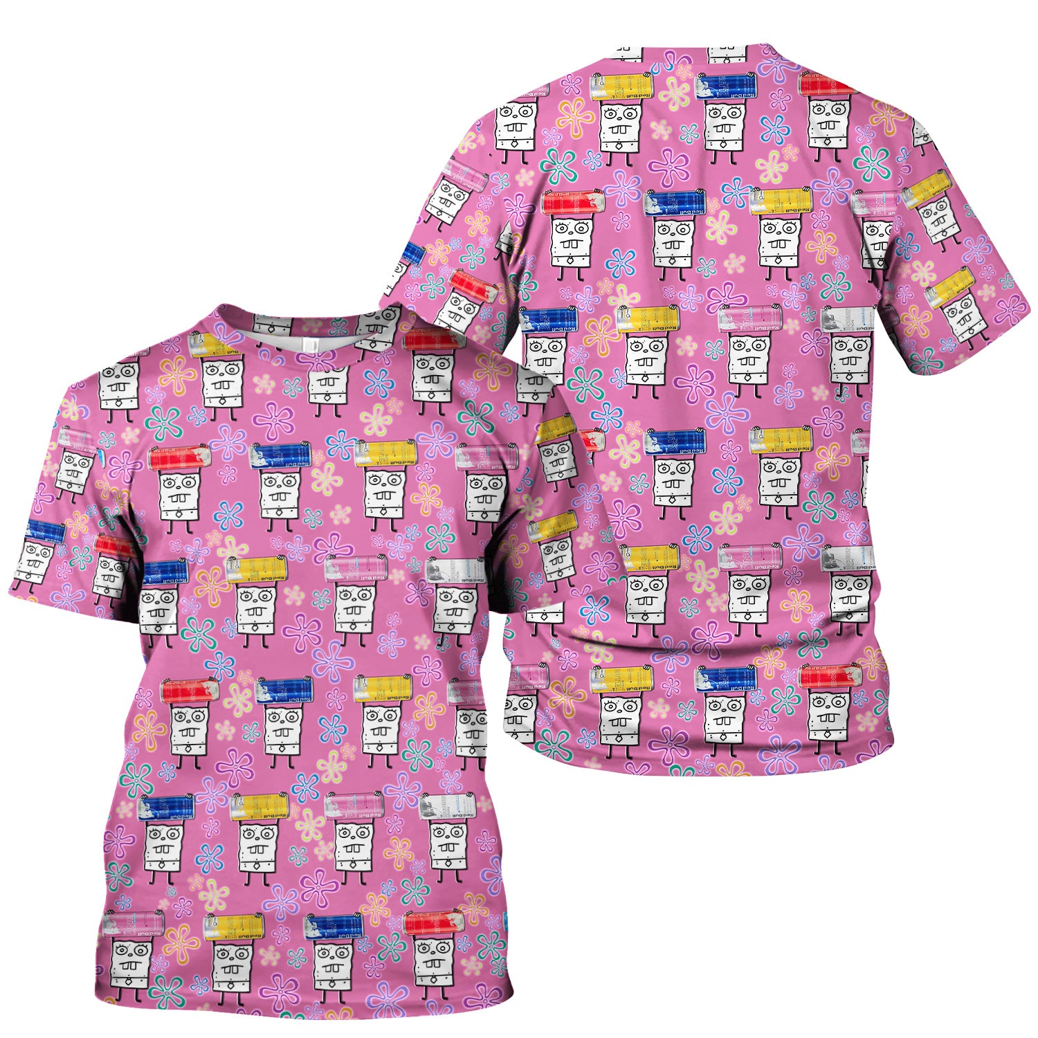 Funny Doodle Bob Energy Drink Nurse Shirt - Cute Cartoon Medical Graphic Tee - Gift for RN MD CNA RT Paramedic Phlebotomist Healthcare