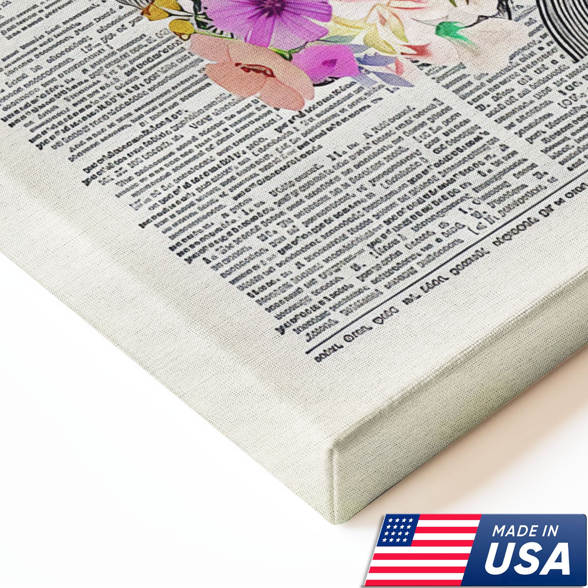 Floral Human Anatomy Nurse Canvas Wall Art, Medical Office Decor