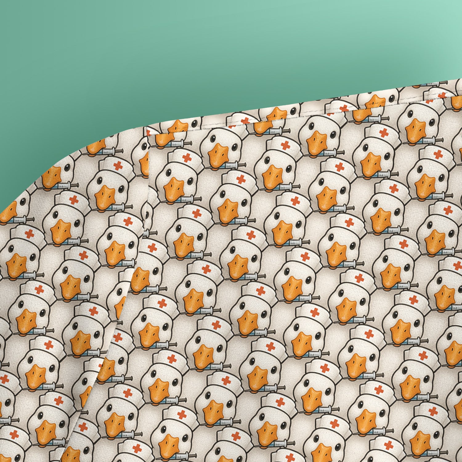 Funny Nurse Shirt With Duck Pattern - Cartoon Animal Nursing Design  - Gift for Healthcare Workers RN LPN