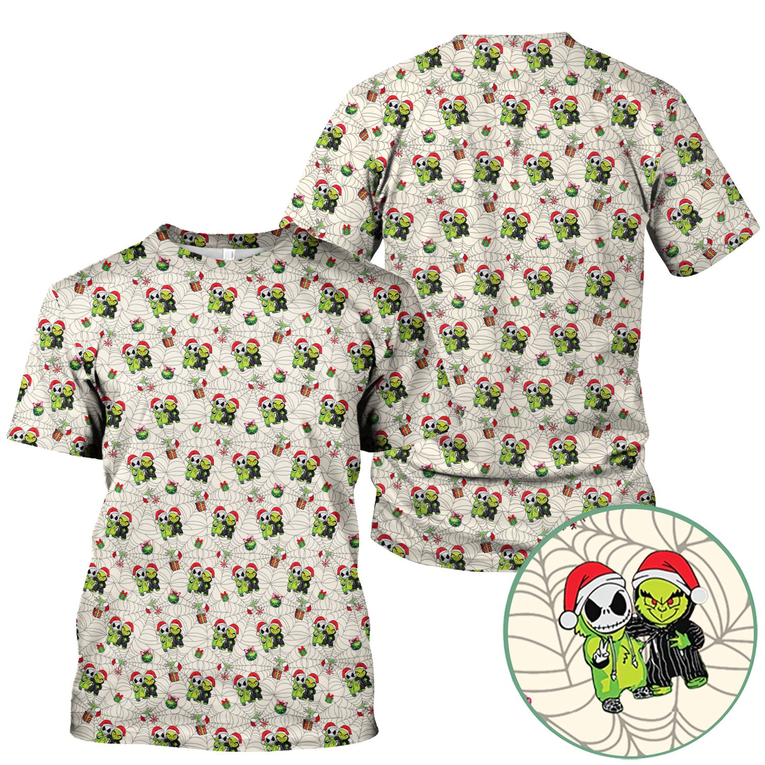 Festive Grinch Halloween Scrub Top - Merry Grinchmas Holiday Shirt for Nurses - Funny Christmas Gift for RN LPN CNA