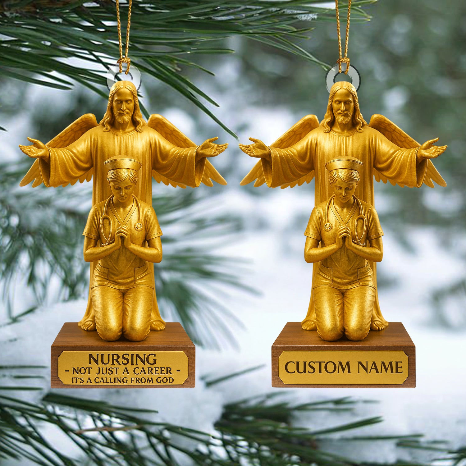 Personalized Nurse Angel Ornament, Guardian Angel Nursing Ornament, Christmas Gift For RN And LPN