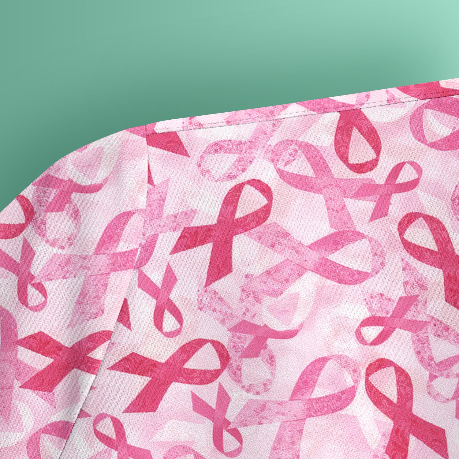 Breast Cancer Awareness Scrub Top - Pink Ribbon Nurse Shirt All Over Print - RN CNA LPN Gift