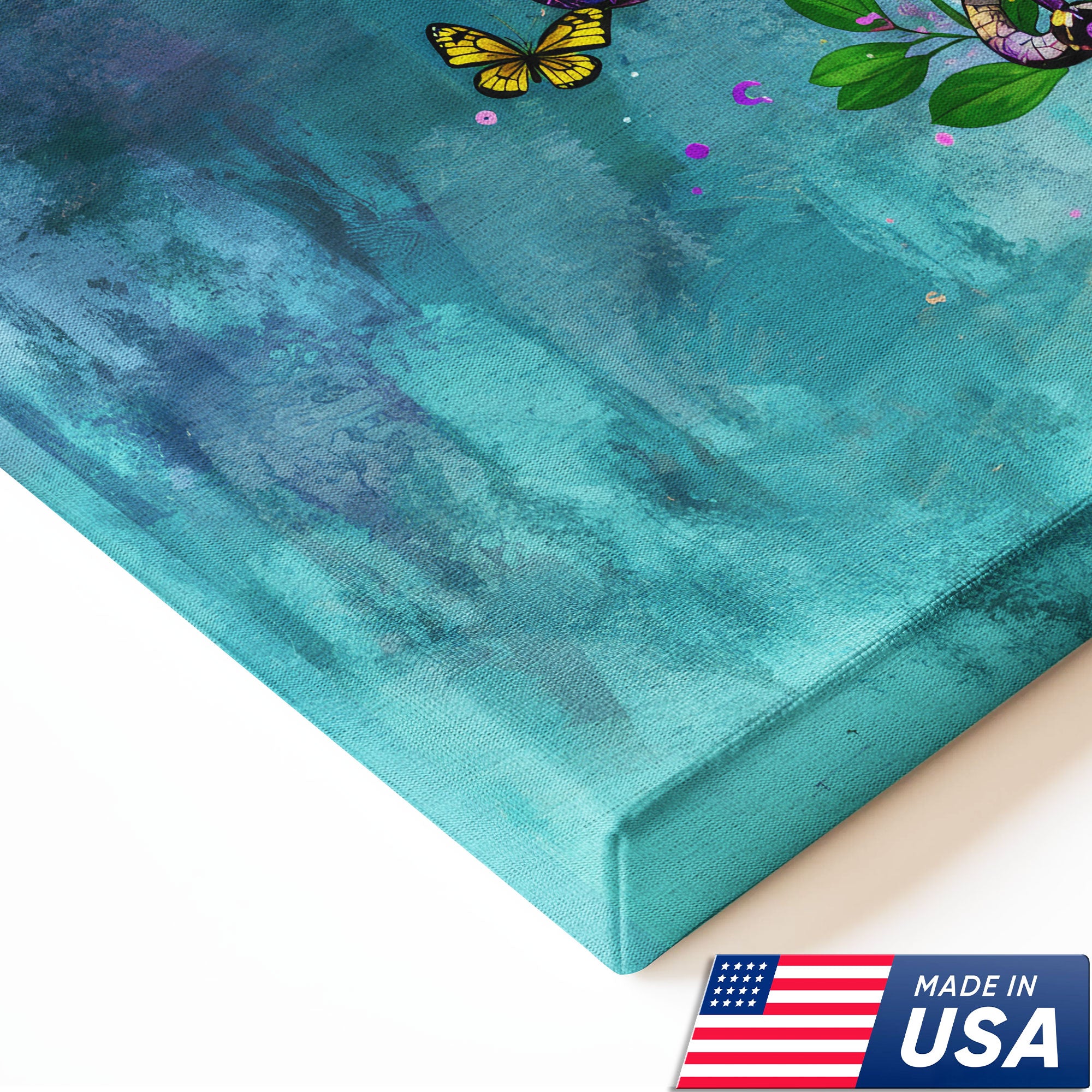 Butterfly Floral Stethoscope Nurse Canvas Wall Art for RN, CNA, Healthcare Office Decor