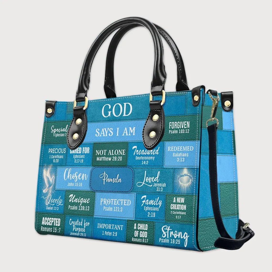 Personalized Nurse Handbag for Women, God Say I Am Handbag Multiple Color Options, Gift for CNA RN LPN
