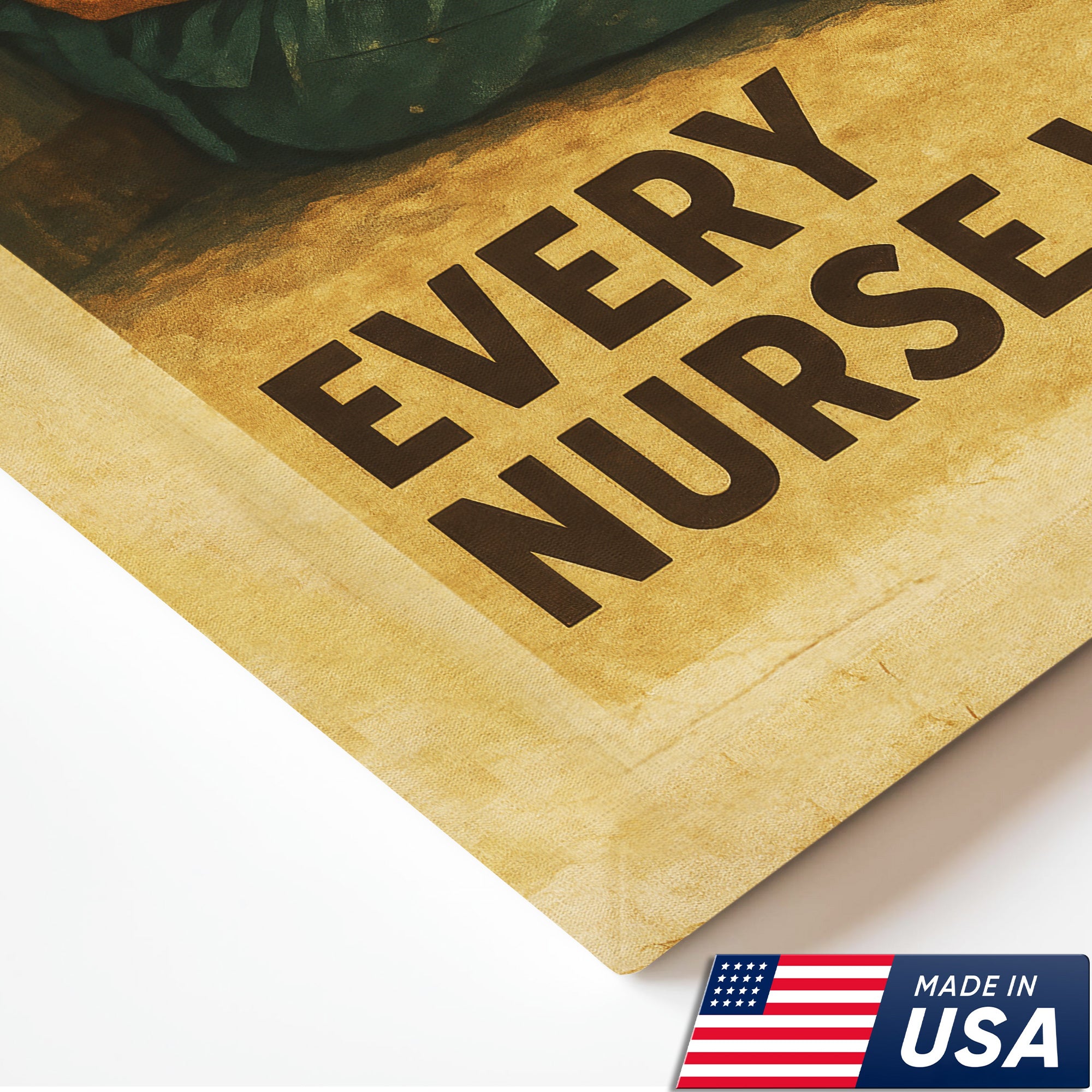 Nurse Inspirational Canvas Wall Art - Hard Work Every Nurse Would Be Rich Quote - Vintage Style Nursing Gift Made in USA
