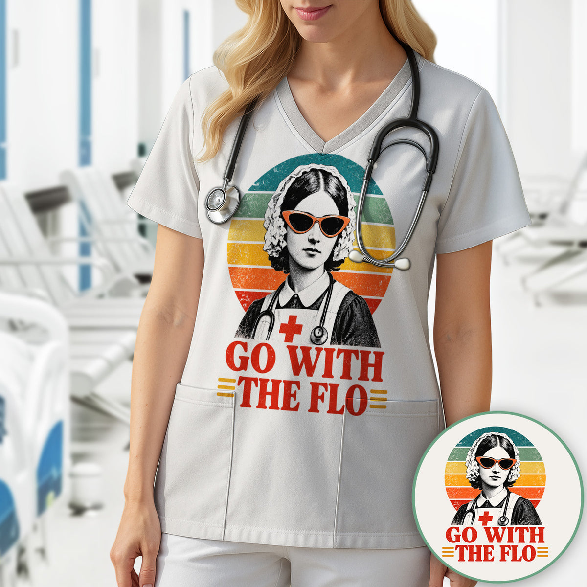 Go With The Flo Nurse T-Shirt