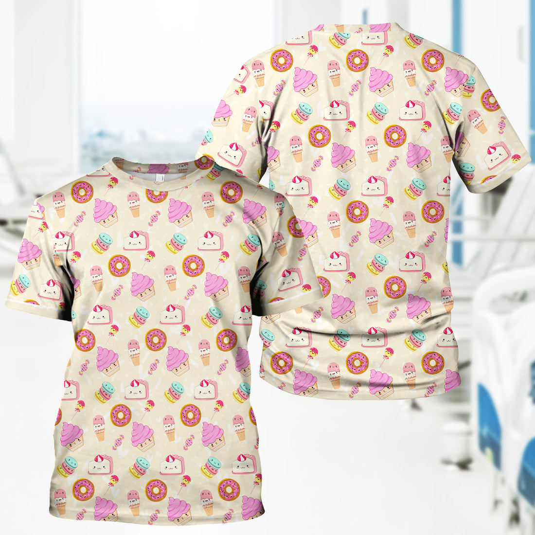 Personalized Ice Cream & Donut Shirt  - Sweet Graphic Tee for Nurses - Gift for RN LPN Healthcare Workers