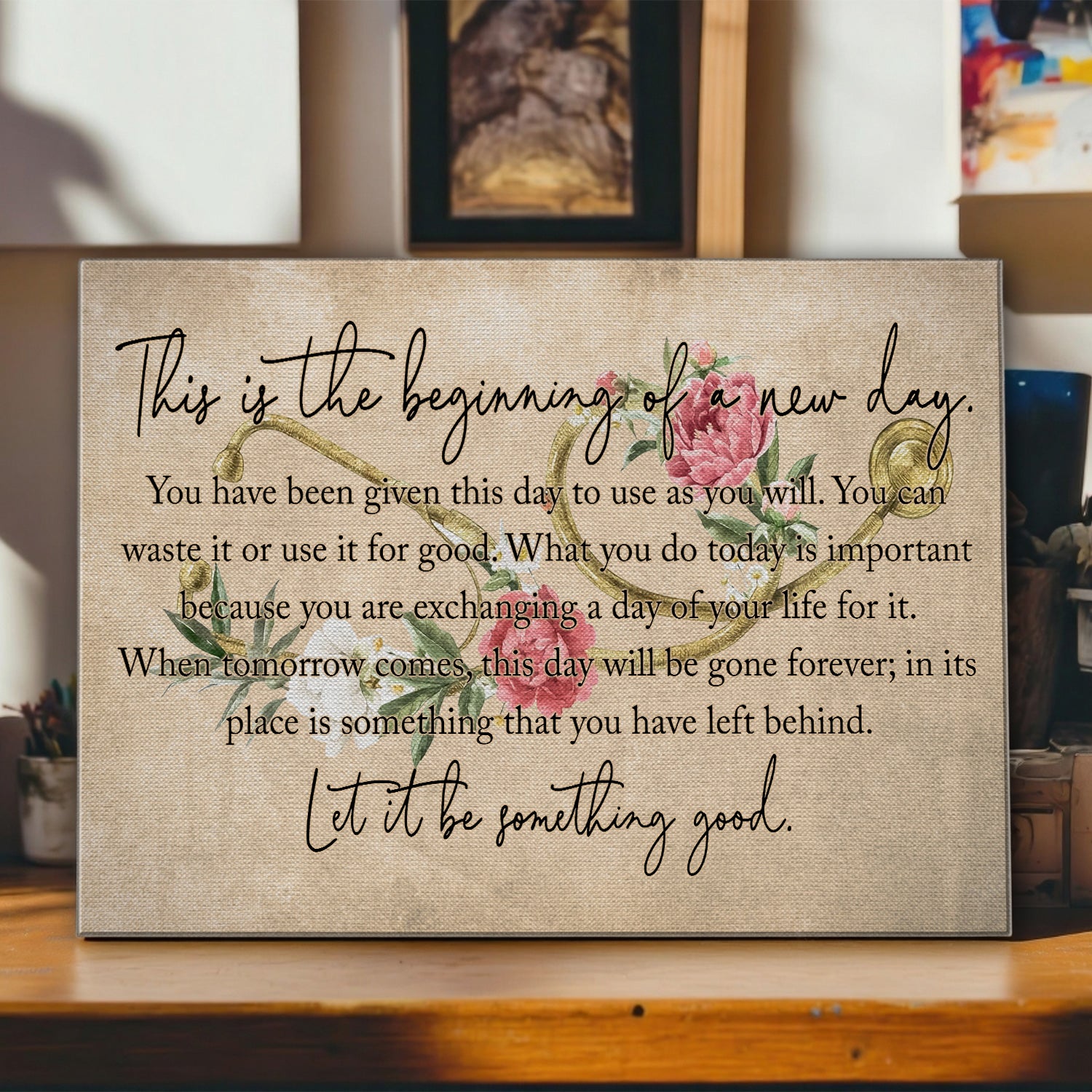 Inspirational Nurse Canvas, Let It Be Something Good Wall Art, RN LPN CNA Healthcare Workers Gift