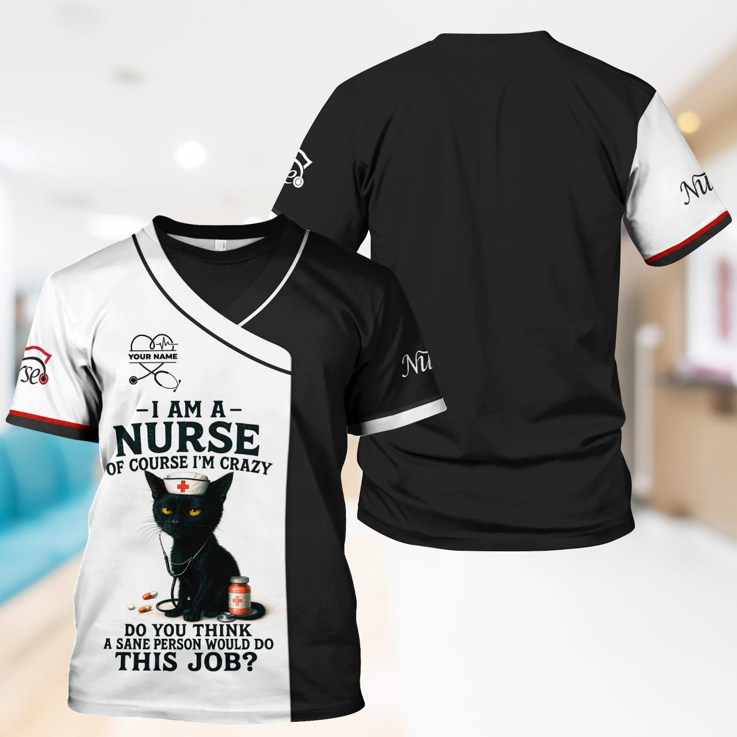 Personalized Funny Nurse T-Shirt - Gift Ideas for Nurses - Women’s CNA Shirts With Custom Name