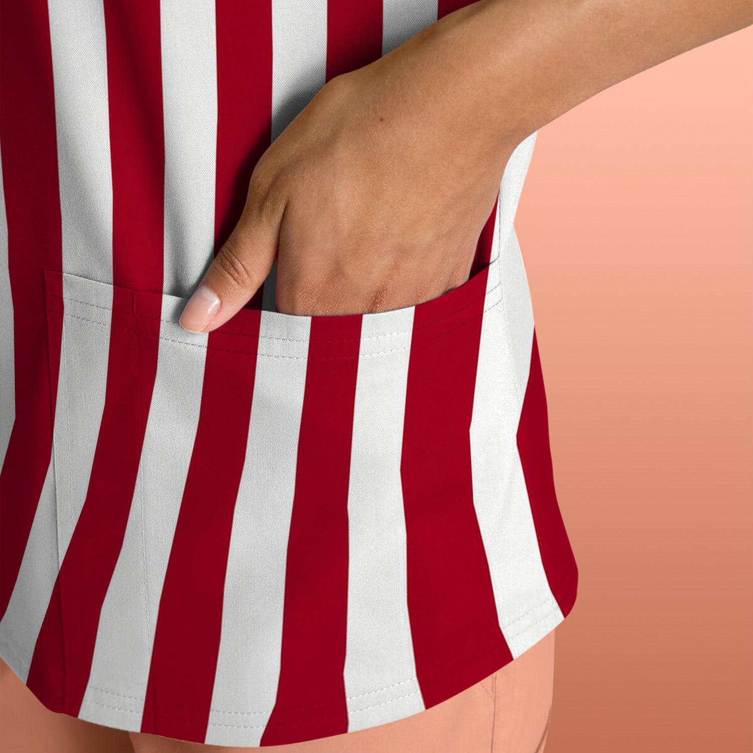 Floral American Flag Nurse Scrub Top for RN, CNA, Healthcare Workers, Patriotic Uniform Scrub Top, Comfortable Scrubs for Nurses
