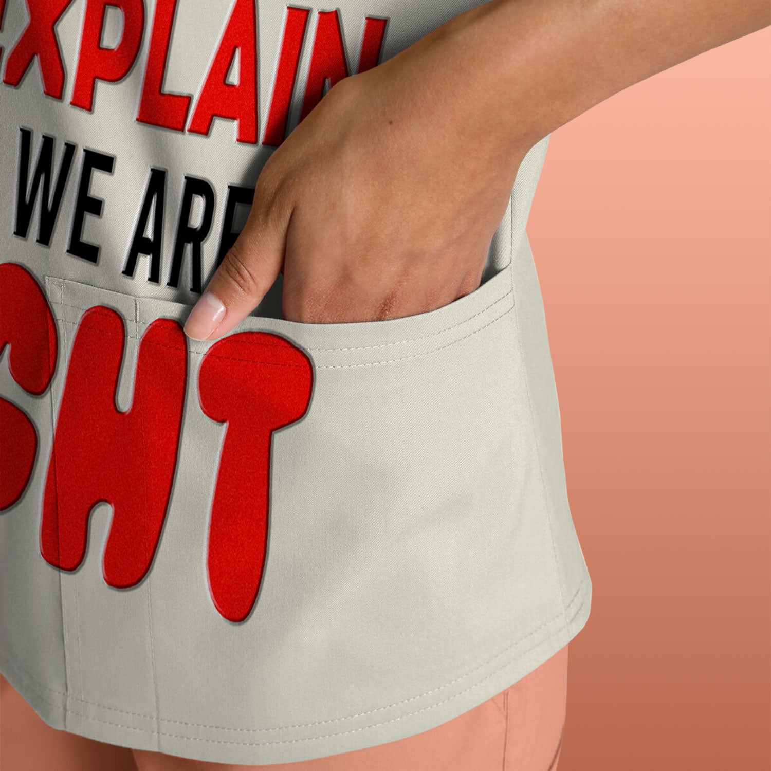 Custom Name Funny Nurse Scrub Top, Personalized “We Explain Why We Are Right” Nurse Shirt, Breathable Nursing Uniform