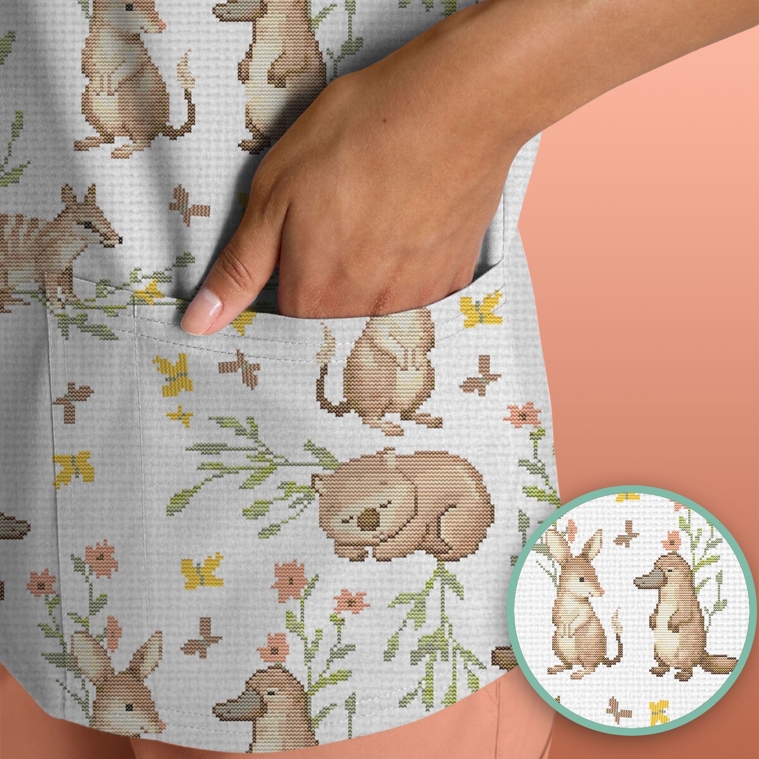 Australian Baby NICU Nurse Scrub Top, Pediatric Nursing Uniform, Comfortable Scrubs For Nurses