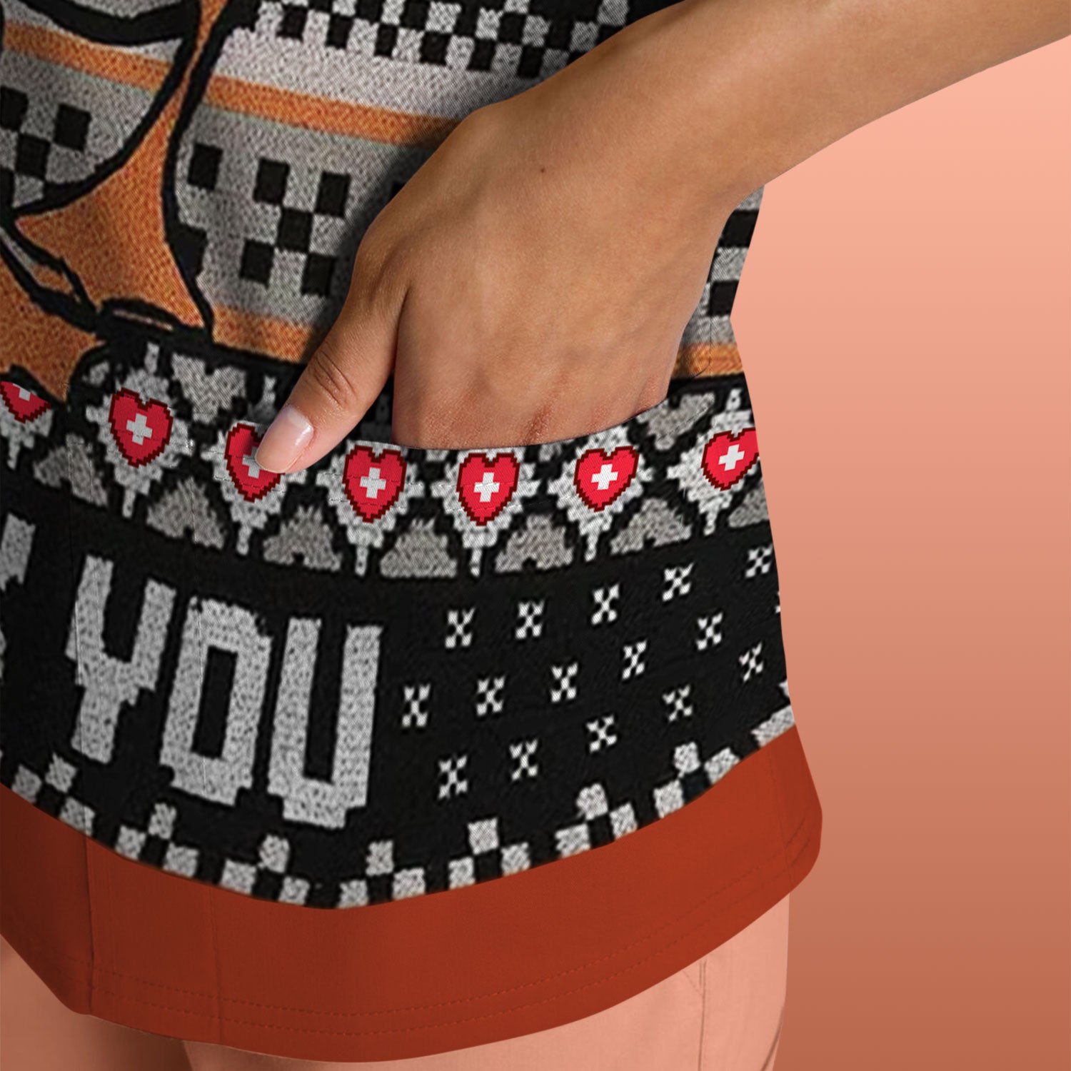 Funny Duck Scrub Top – Ugly Christmas Nurse Pattern – Humorous Medical Uniform For Nursing