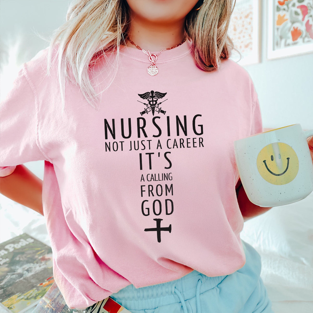 Christian Nurse T Shirt for Women - Nursing Not Just A Career It’s A Calling From God - RN LPN CNA Gift