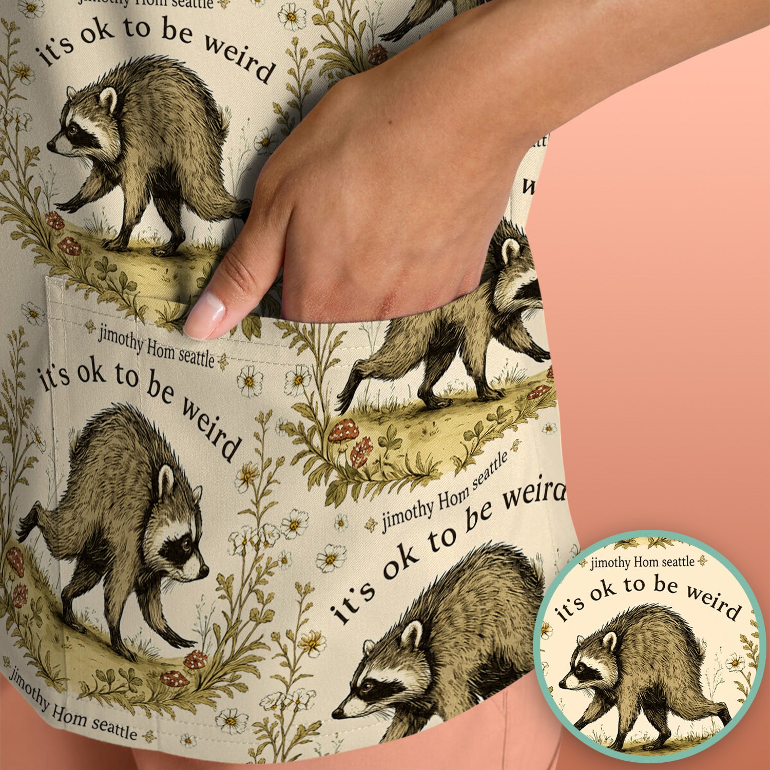 It's OK To Be Weird with Jimothy Scrub Top, Comfortable Scrubs for Nurses