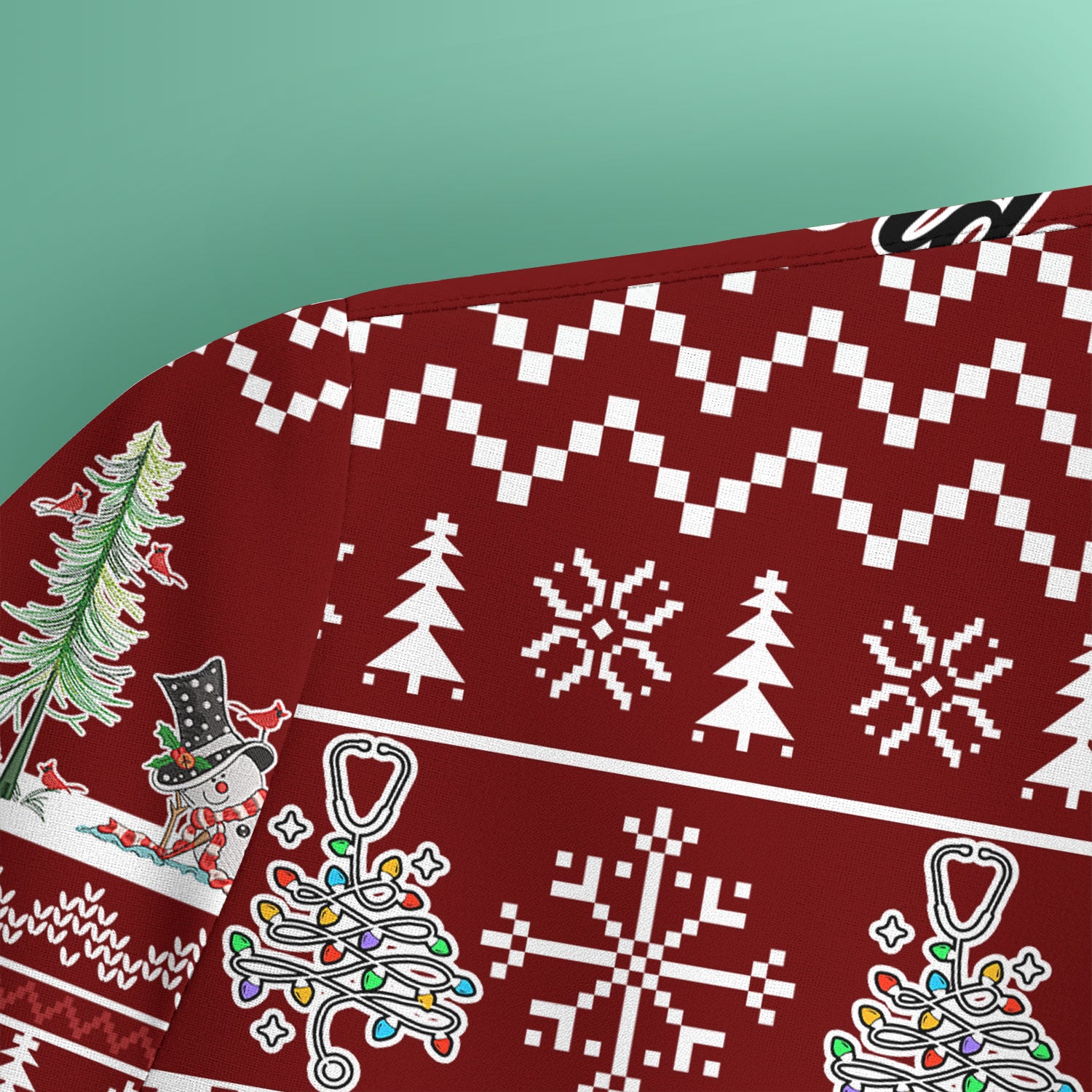 Snowman Christmas Scrub Top, Funny Holiday Nurse Shirt, It's The Most Wonderful Time Of The Year Uniform FOr Nursing