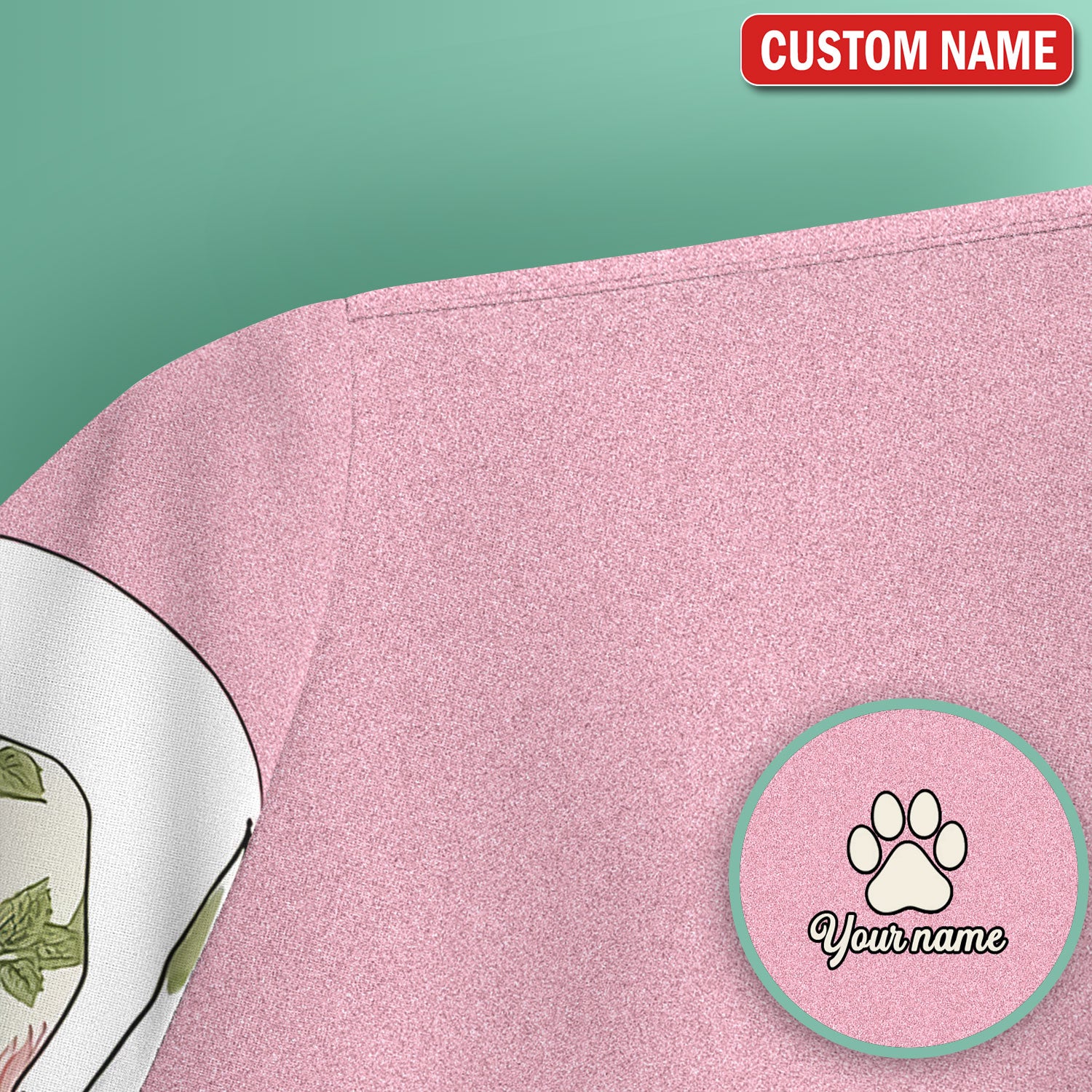 Personalized Cat Nurse Scrub Top, Custom Name Floral Scrub Shirt For Women, Breathable Fabrics Nursing Uniform