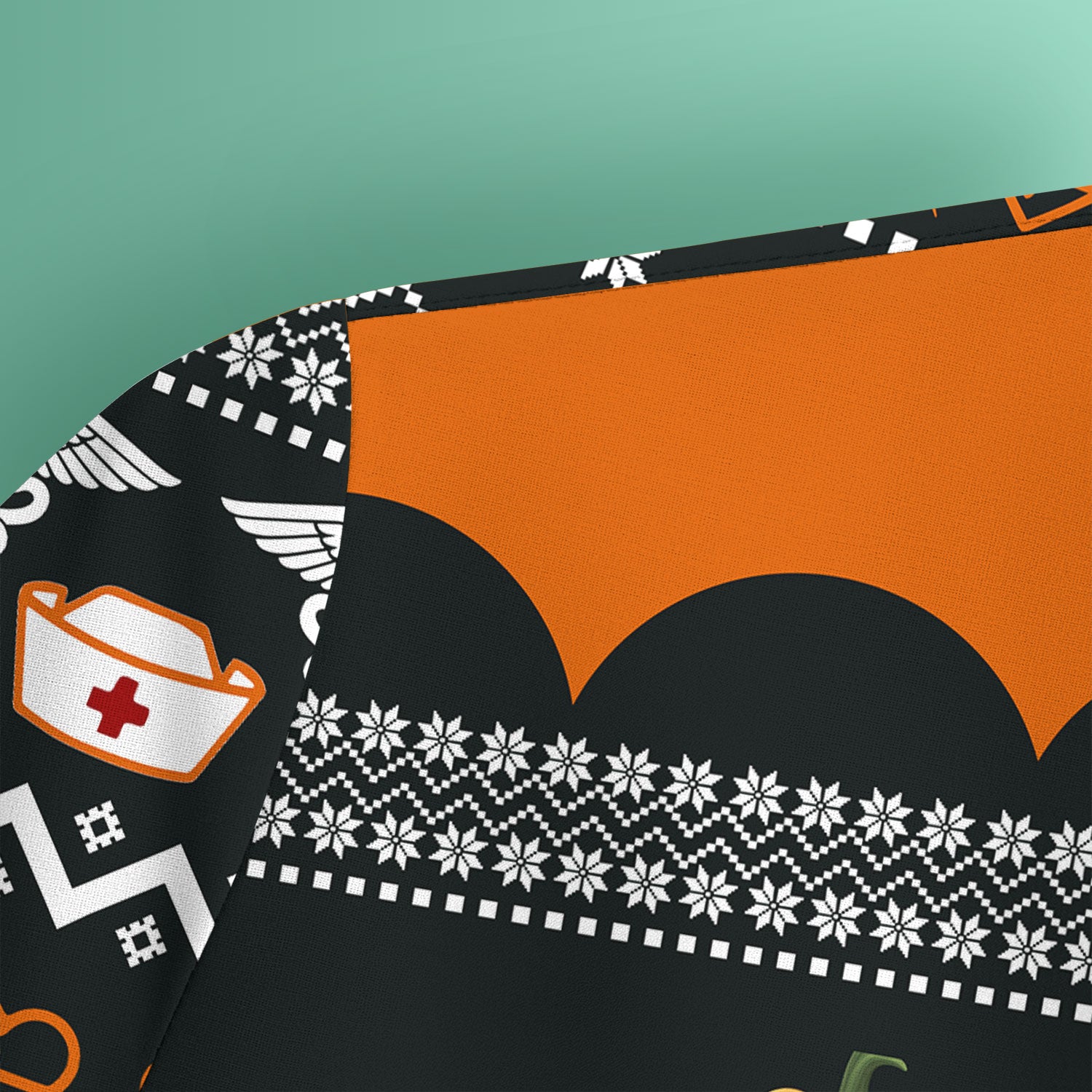 Funny Halloween Retired Nurse Scrub Top - You Can’t Scare Me Shirt - Spooky Pumpkin Medical Uniform Gift for RN LPN CNA