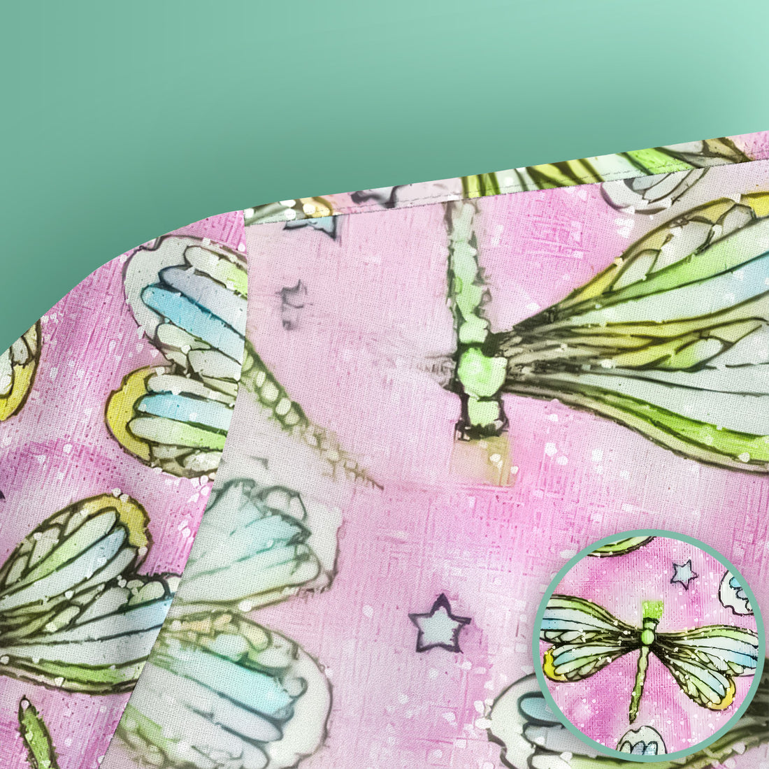 Dragonfly On Pink Starry Background Scrub Top, Comfortable Scrubs for Nurses