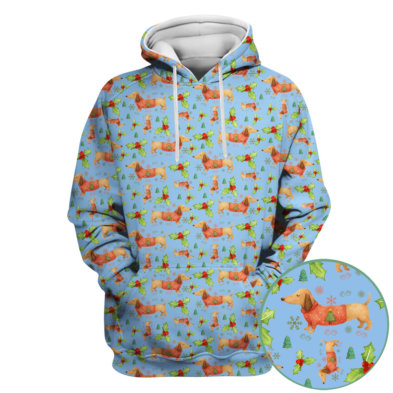 Cute Dachshund Christmas Scrub - Funny Sausage Dog Wiener Puppy Holiday Nurse Shirt - Xmas Medical Uniform Gift for RN CNA LPN