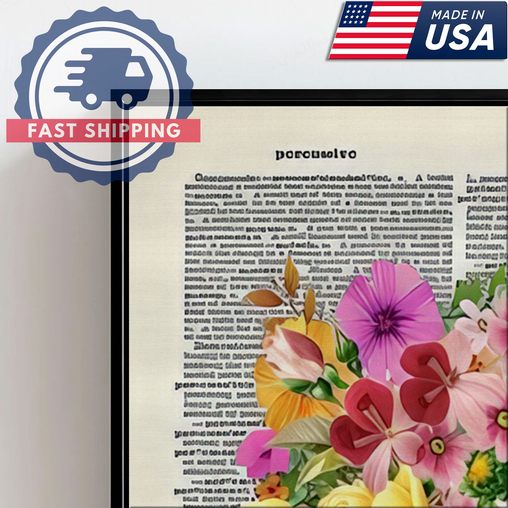 Floral Human Anatomy Nurse Canvas Wall Art, Medical Office Decor