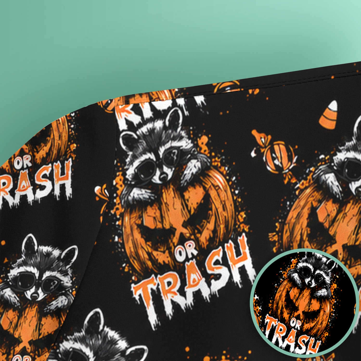 Funny Halloween Trick Or Trash Raccoon Scrub Top, Comfortable Scrubs for Nurses