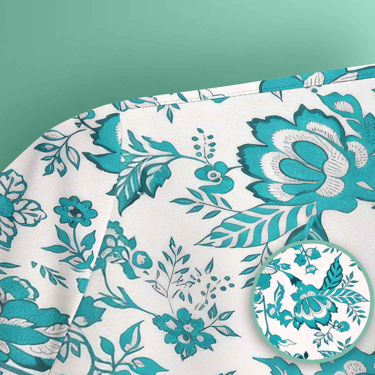 Toile De Jouy Scrub Top For Women, Floral Pattern Nurse Shirt, Comfortable Scrubs For Nursing