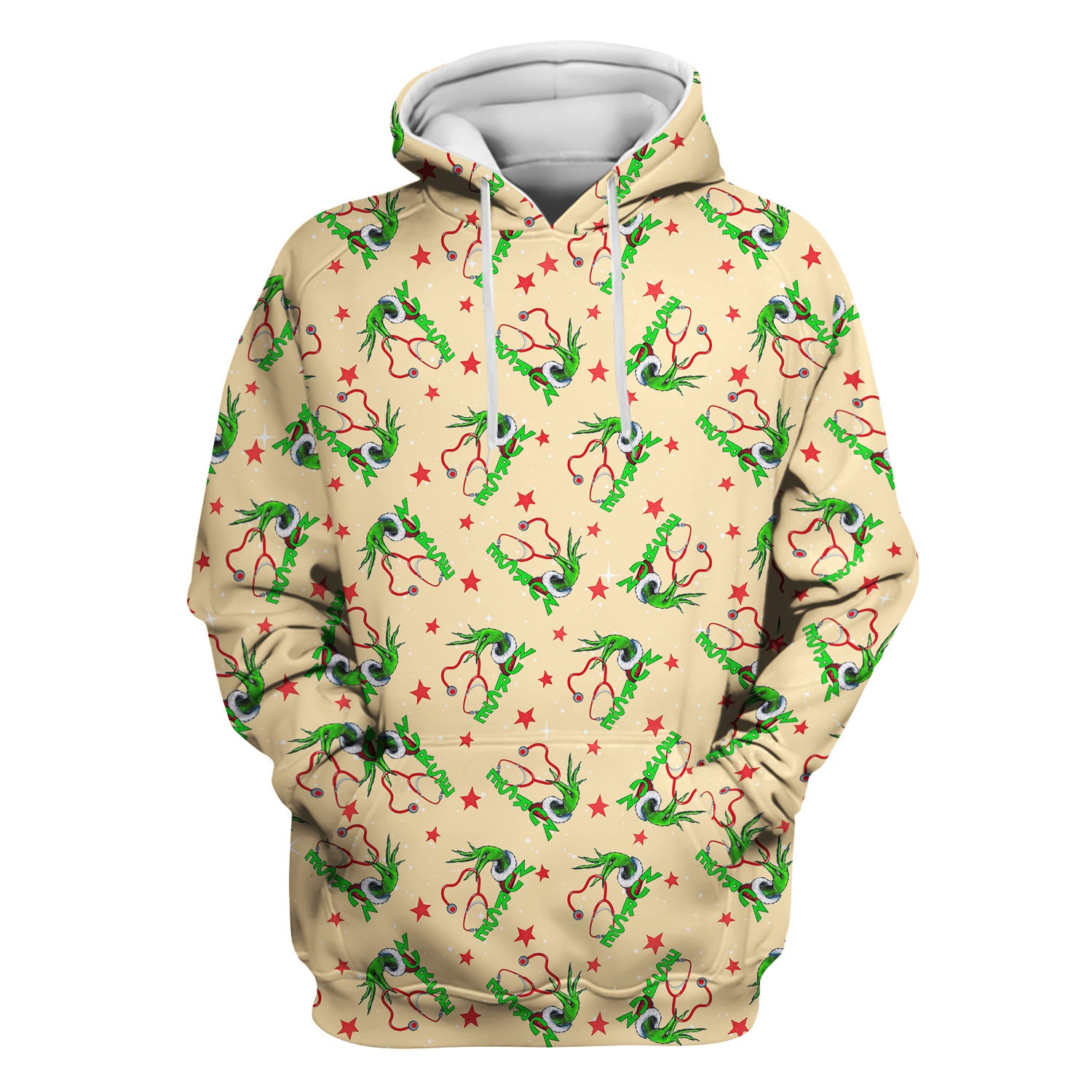Custom Nurse Grinch Scrub Top - Funny Christmas Top for Women - Gift for RN LPN CNA Nursing