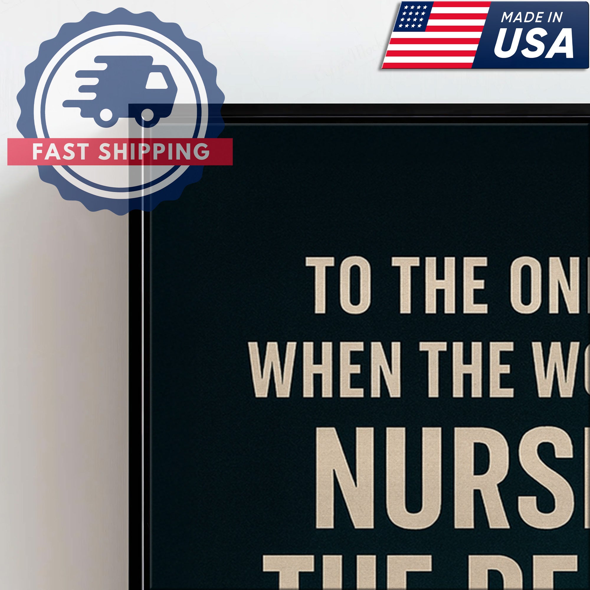 Nurses Are The Real Heroes Wall Art, Inspirational Canvas for Healthcare Worker, RN LPN CNA Gift