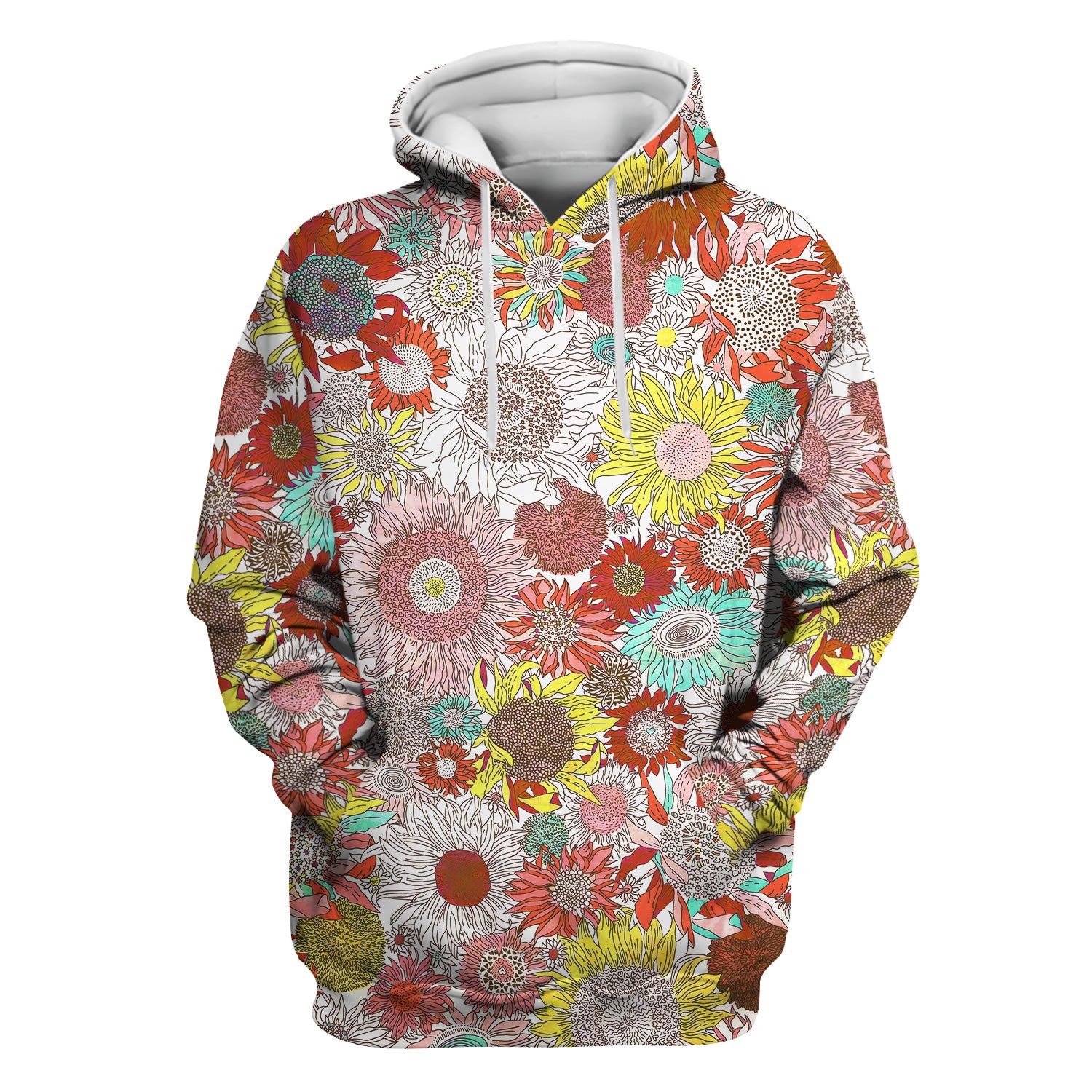Women’s Floral Medical Scrub Shirt - Bright Sunflower Pattern for RN LPN CNA - Cute Gift for Nurses & Healthcare Professionals