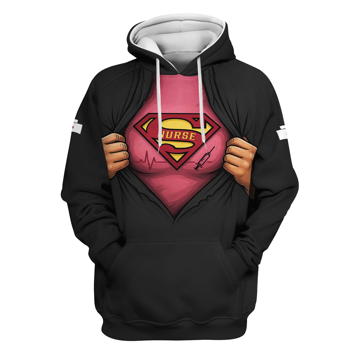 Personalized Nurse Superhero Shirt for Women - Because Being a Nurse Is a Superpower - Funny RN Graphic Tee Gift for Medical Staff
