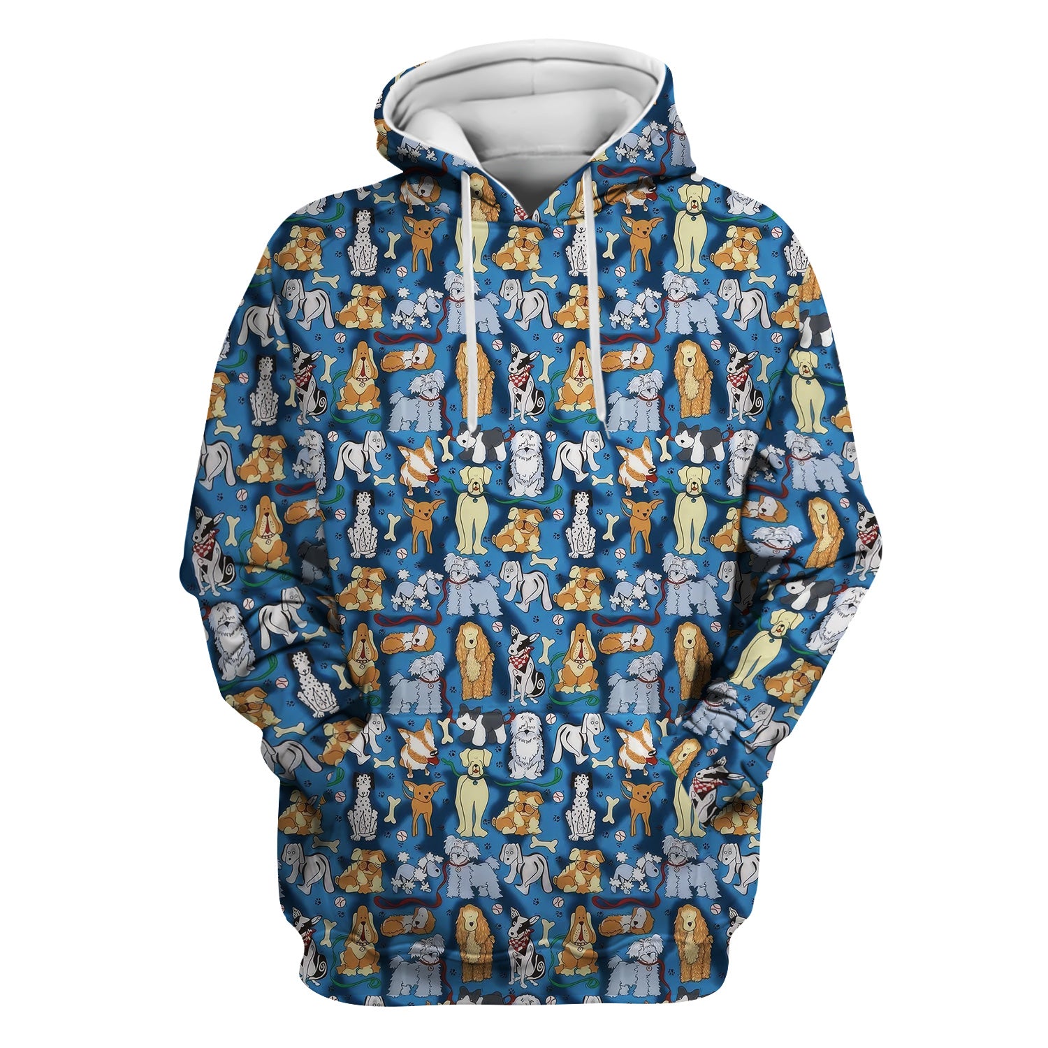 Funny Dog Lover Shirt - Cartoon Dog Breeds Pattern Design - Gift for RN LPN CNA Women Healthcare Staff