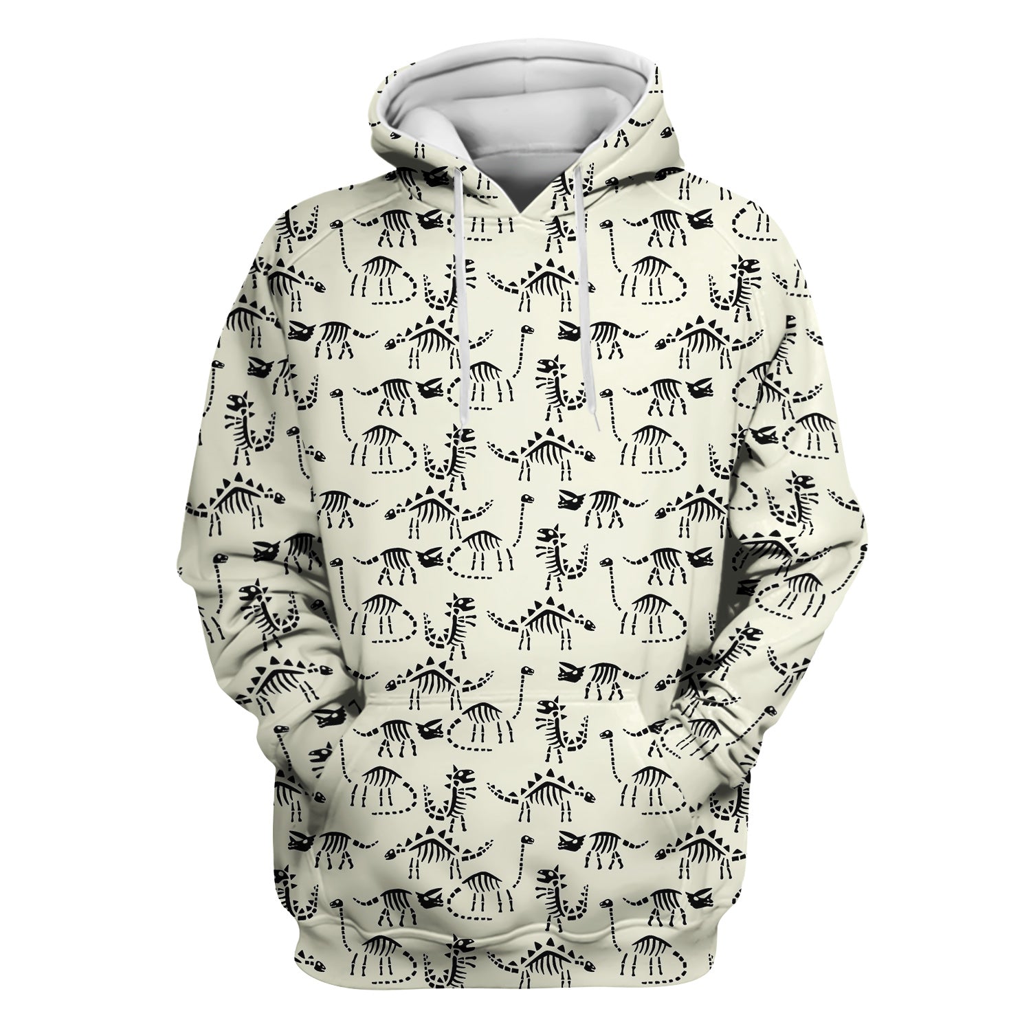 Funny Dinosaur Skeleton Scrub Top - Cute Dino Fossil Pattern Graphic Design - RN LPN CNA Healthcare Workers Gift