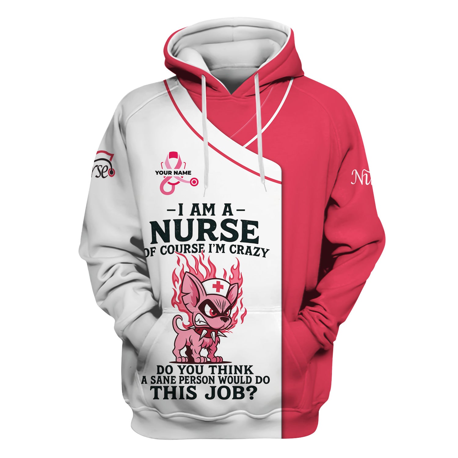 Personalized Sarcastic Nurse Shirt - Of Course I'm Crazy Sarcastic Quote - Gift for Women RN LPN & ER Nurses