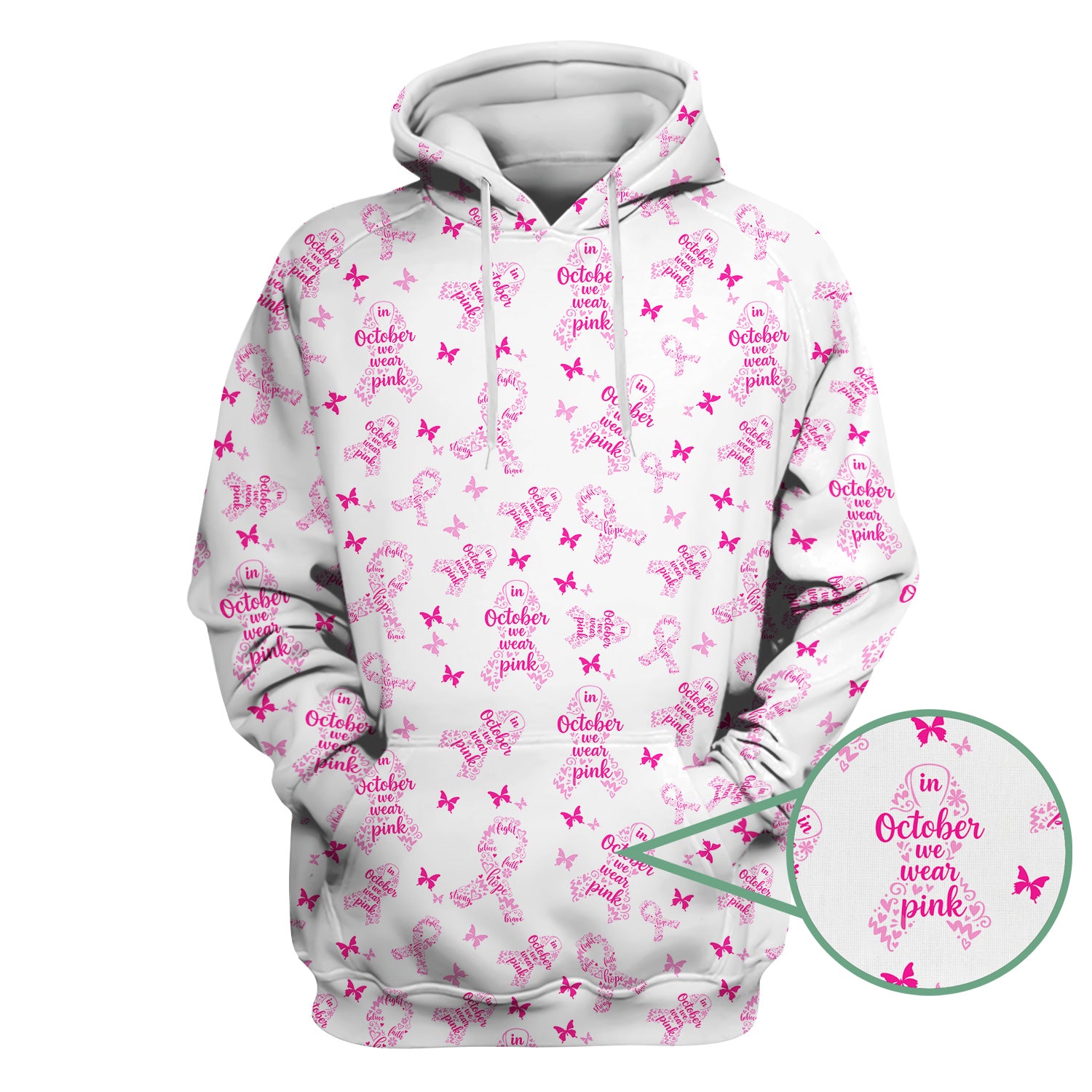 Personalized Breast Cancer Awareness Scrub Top - Supportive October Uniform for Nurses - Gift for RN, CNA, LPN