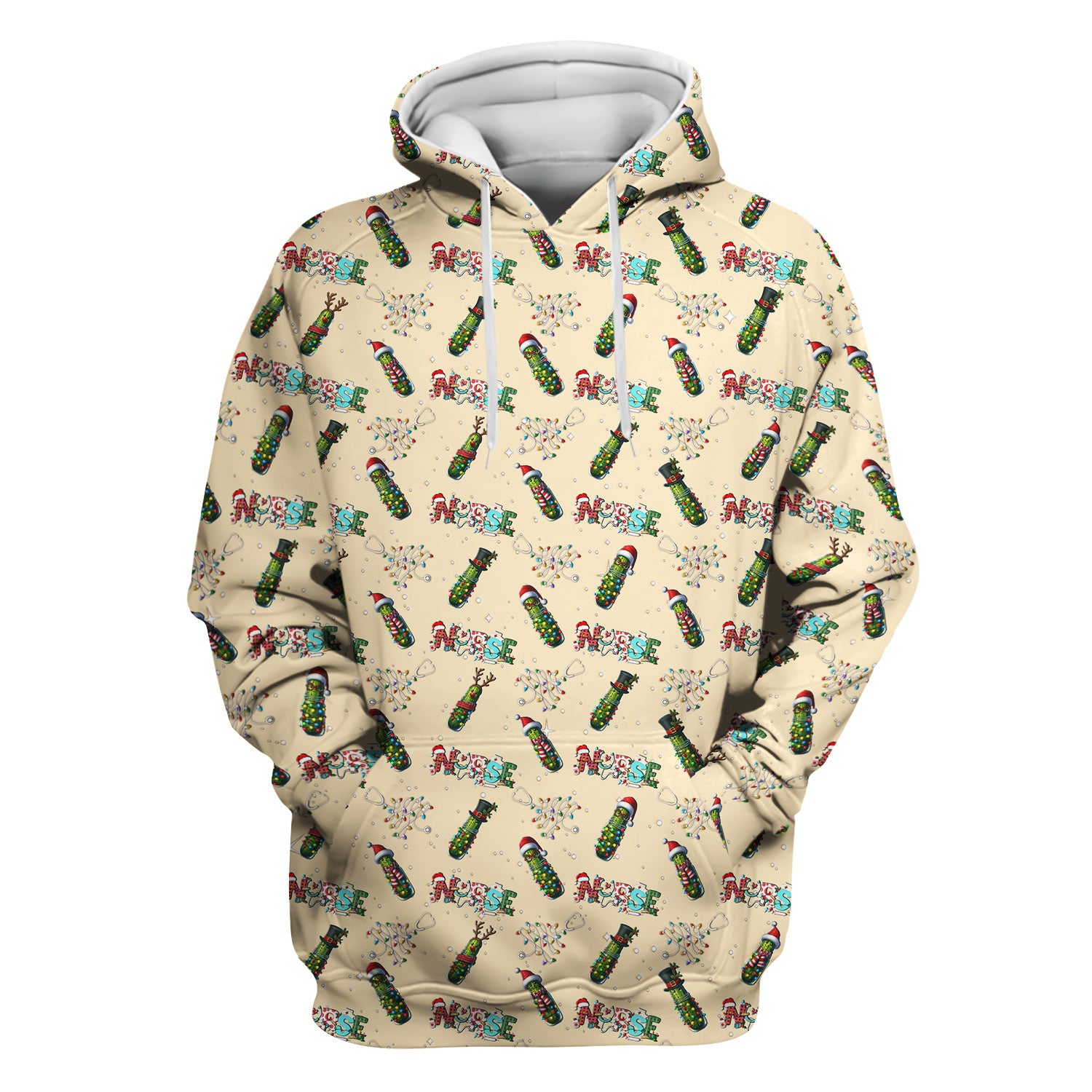 Funny Christmas Pickle Scrubs for Women - Festive Holiday Nurse Medical Uniform - Gift for RN CNA LPN LVN EN