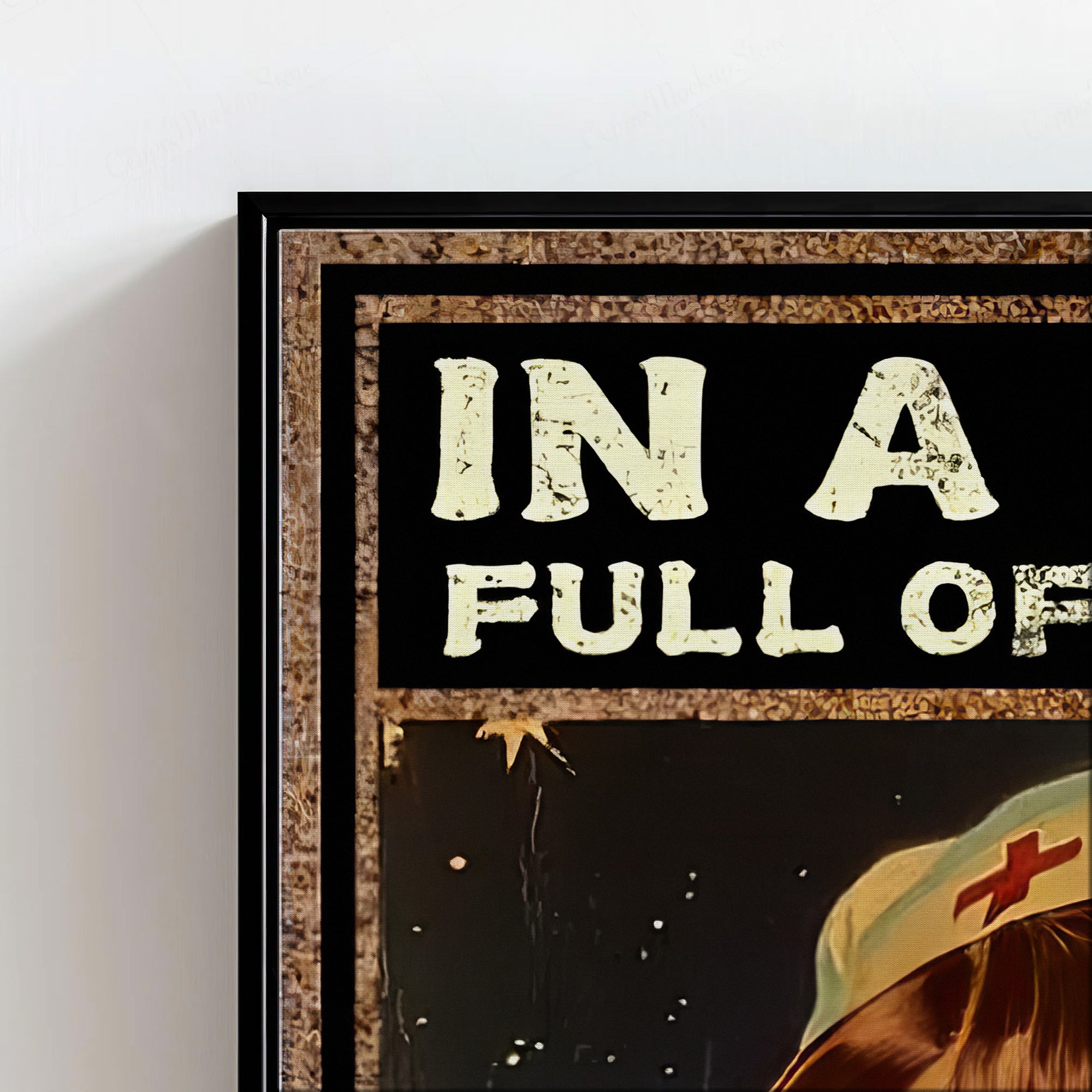 Vintage Nurse Canvas, In A World Full of Princesses Be A Nurse, Retro Nurse RN LPN CNA Gift
