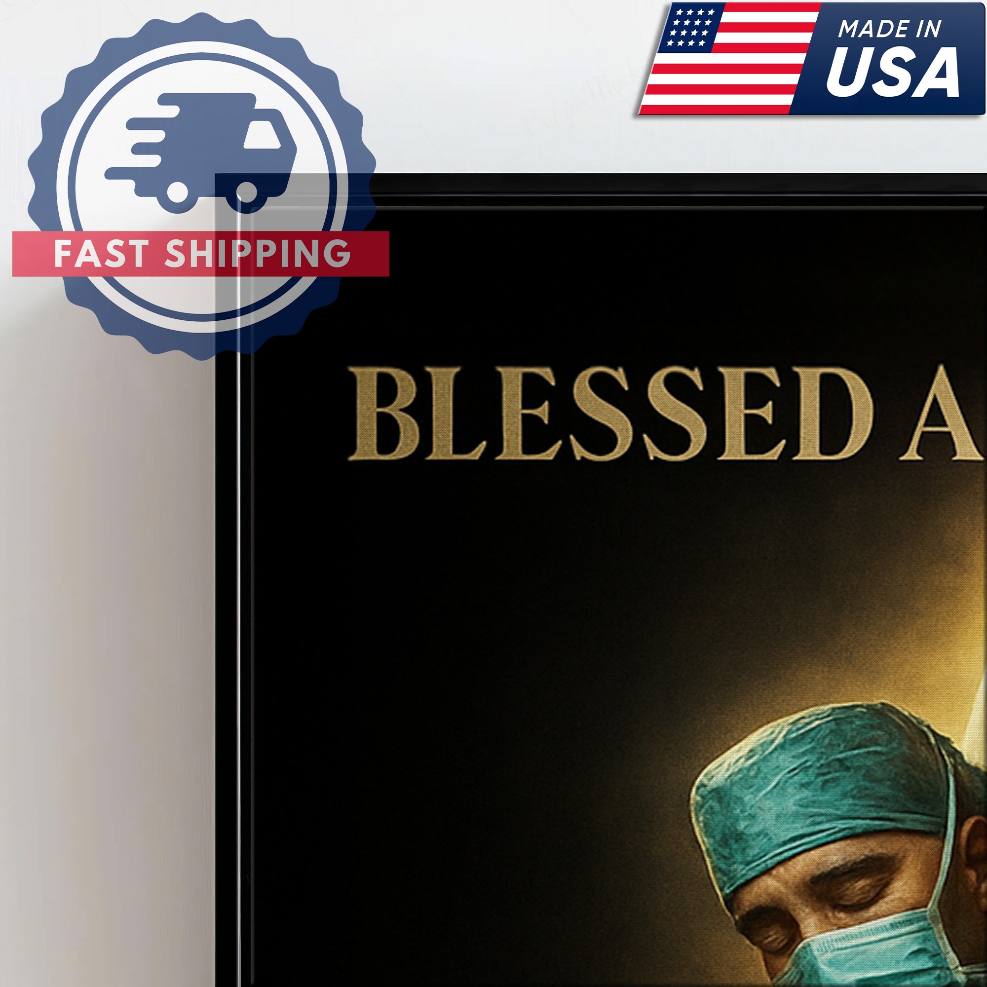 Blessed Are The Nurses Canvas, Jesus Blessed Nurses, Gift for RN LPN CNA