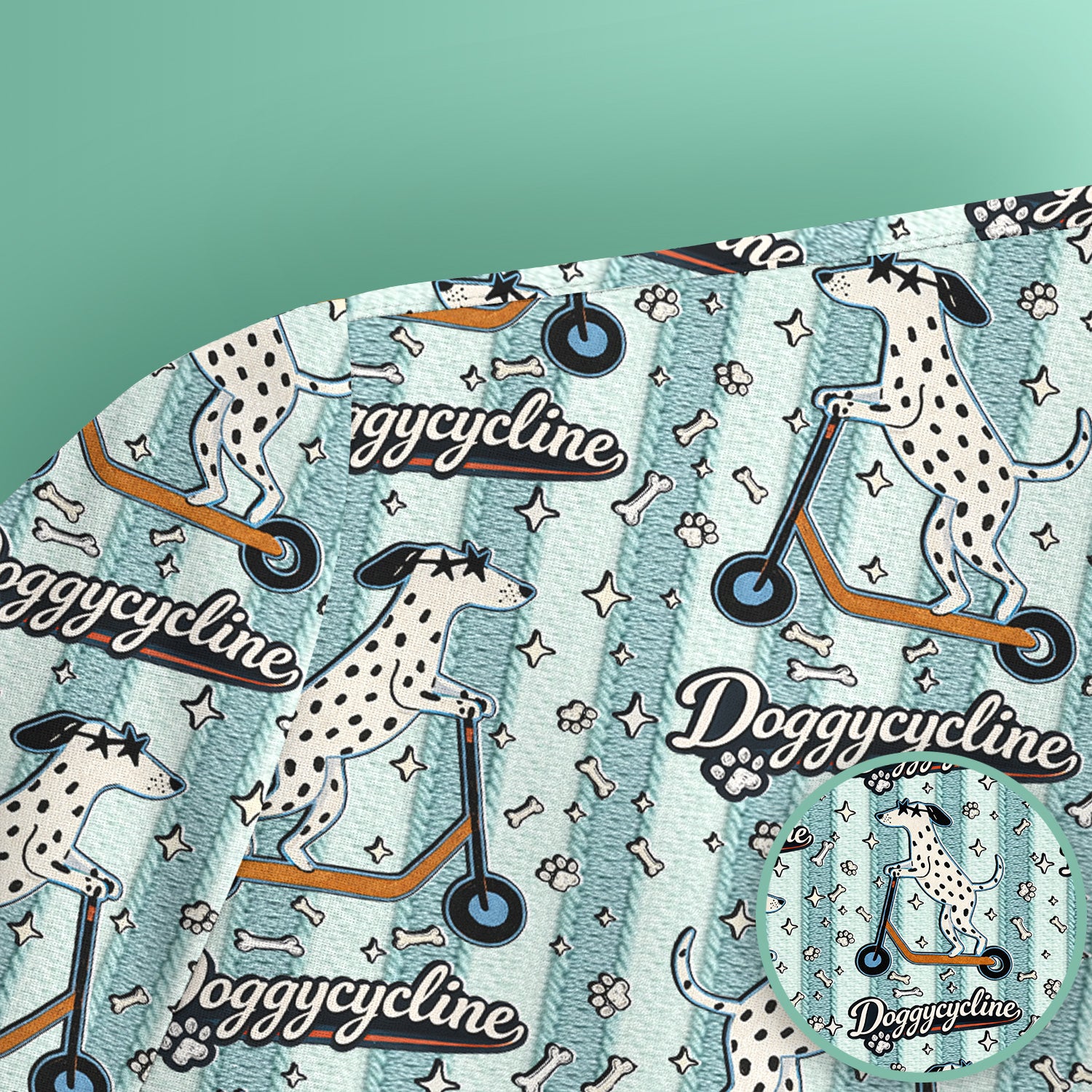 Veterinary Dalmatian Dog Pattern Scrub Top, Comfortable Scrubs for Nurses
