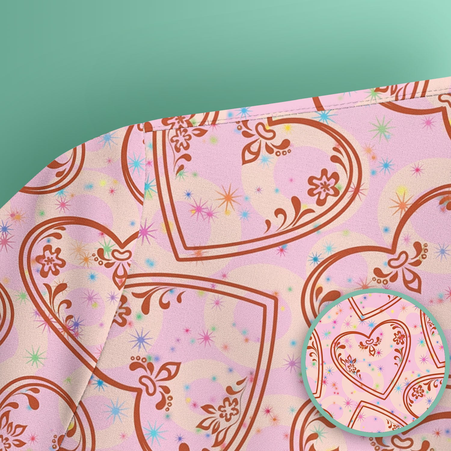 Valentine Heart Scrub Top For Women, Hearts Pattern Nurse Shirt, Comfortable Scrubs For Nursing