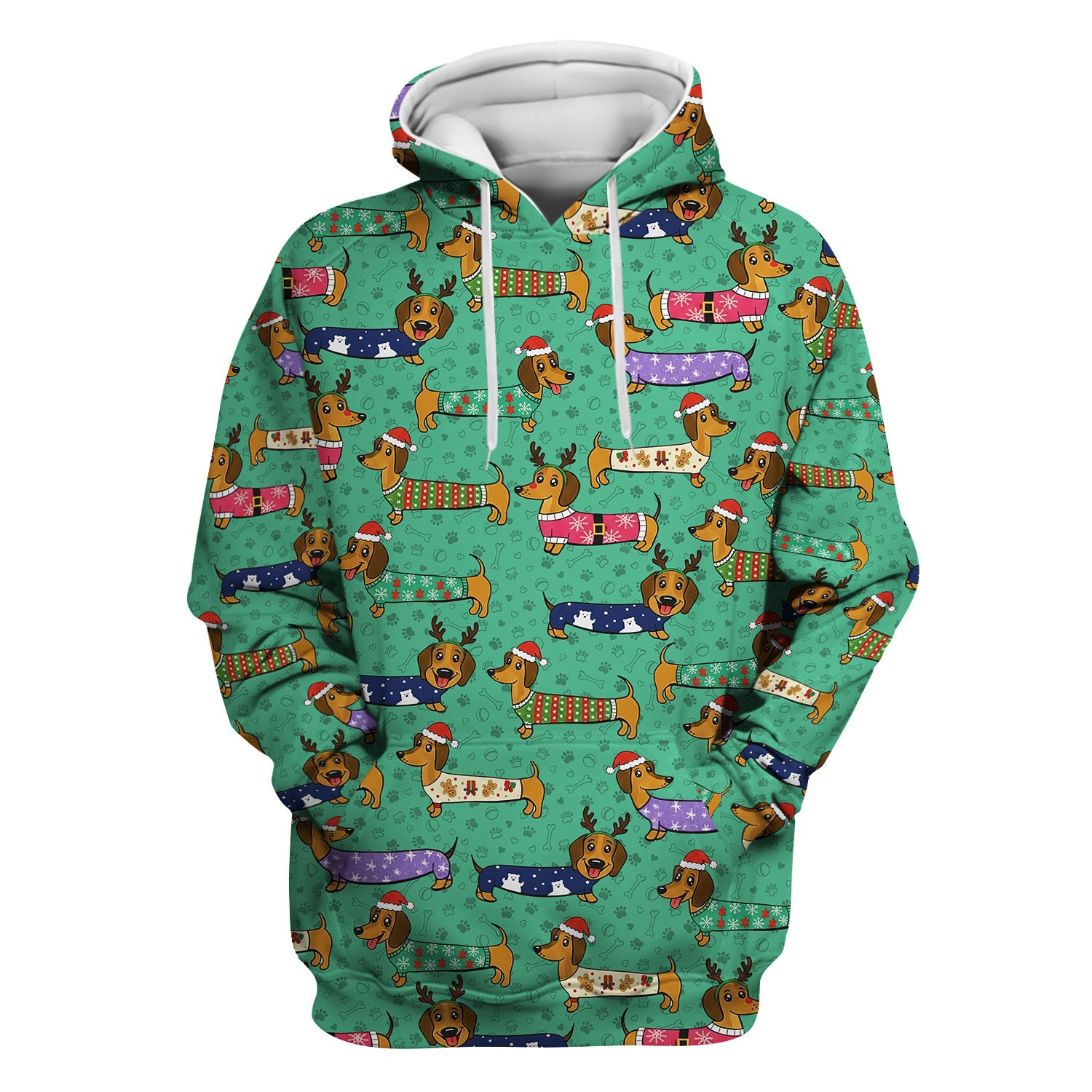 Christmas Dachshund Scrub Top for Women - Cute Dog Nursing Uniform with Pockets - Holiday Reindeer Wiener Dog Shirt - Funny Vet Tech Workwear