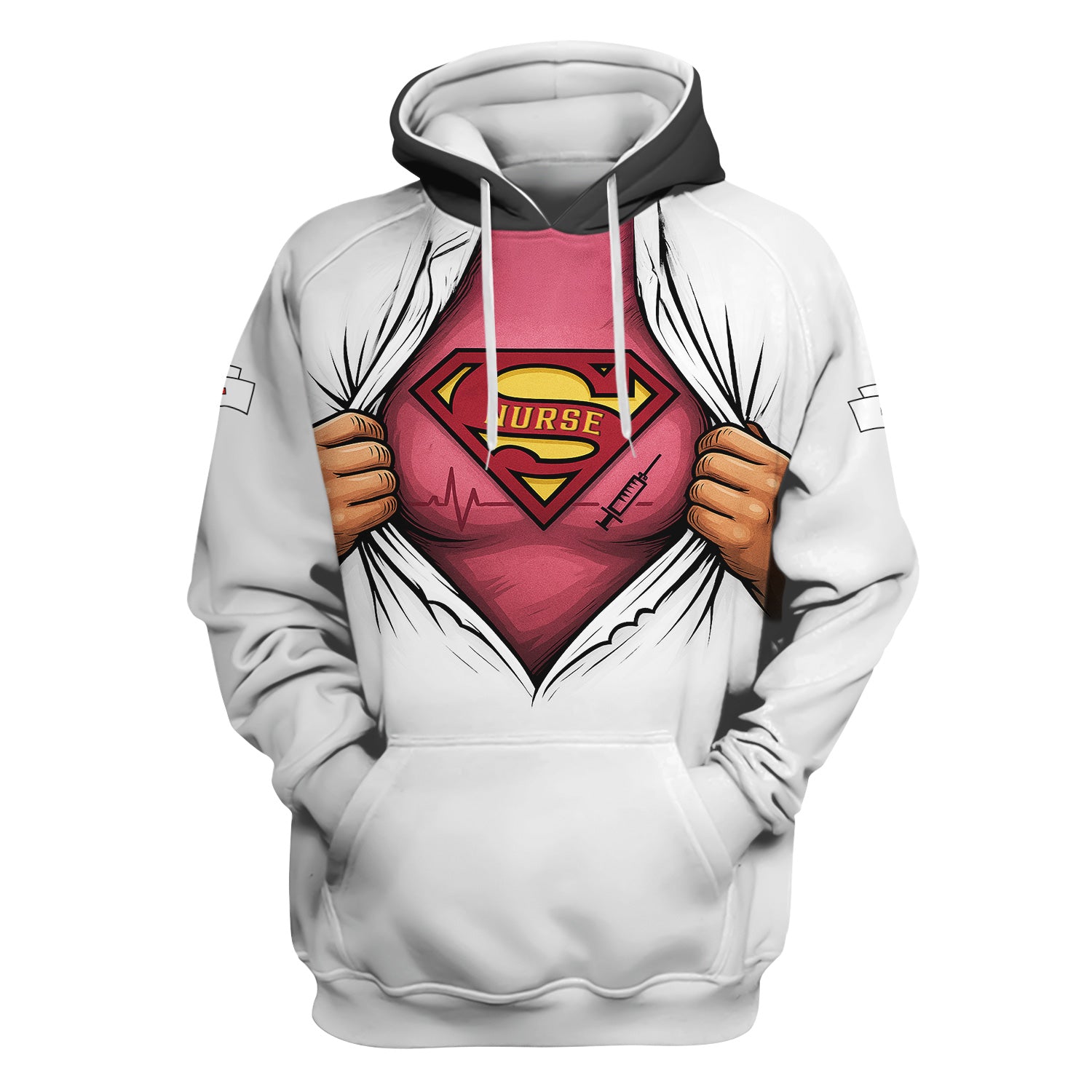 Personalized Nurse Superhero Shirt for Women - Because Being a Nurse Is a Superpower - Funny RN Graphic Tee Gift for Medical Staff