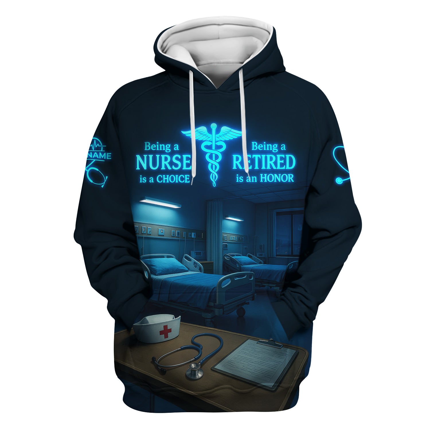 Personalized Retired Nurse Shirt for RN LPN CNA - Being a Nurse Is a Choice, Retired Is an Honor - Custom Name Gift for Medical Staff