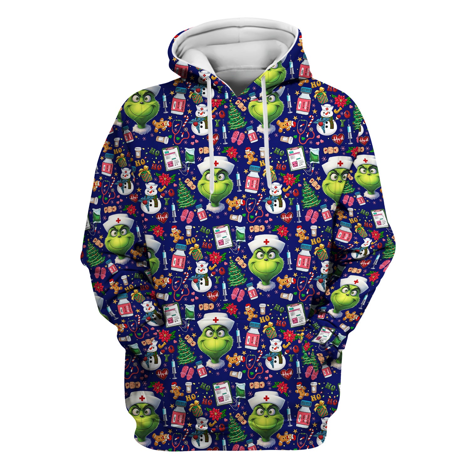 Christmas Nurse Scrub Top - Funny Grinch Medical Top for Women - Multiple Colors Gift for CNA RN LPN