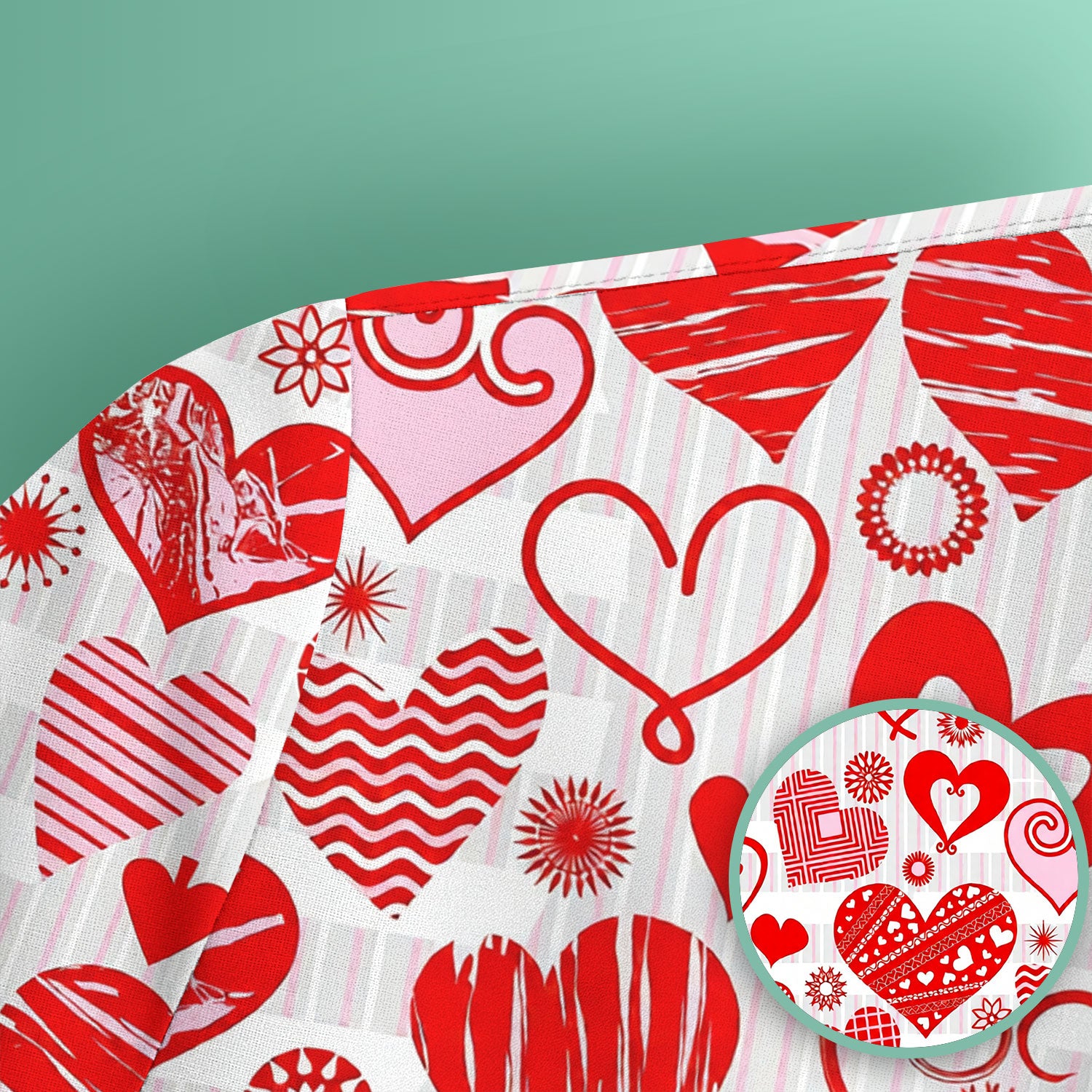 Hearts Scrub Top For Nursing, Valentine Heart Pattern Nurse Shirt, Comfortable Scrubs For Nurses