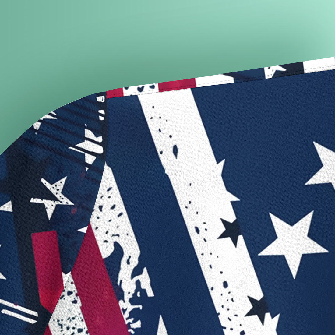 Patriotic USA Flag Stars And Stripes Grunge Pattern Scrub Top, Breathable Fabrics Nursing Uniform