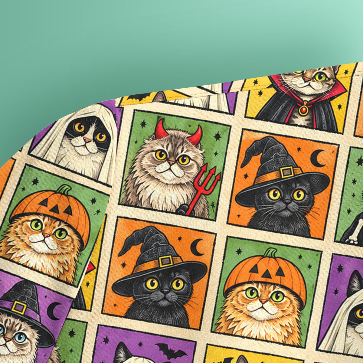 Halloween Cat Costume Patchwork Scrub Top, Comfortable Scrubs for Nurses