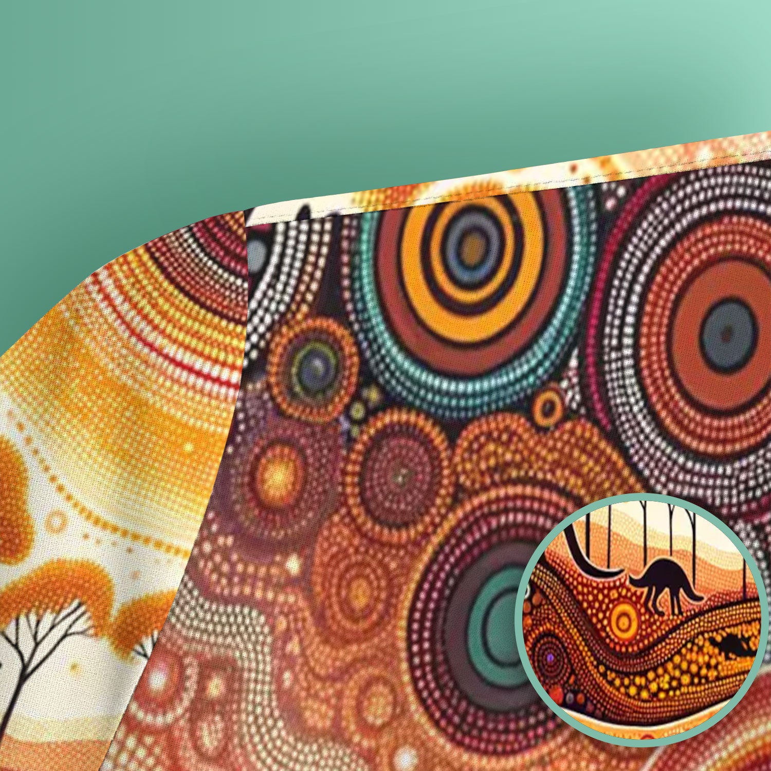 Aboriginal Kangaroo Art Nurse Scrub Top, Comfortable Scrubs for Nurses